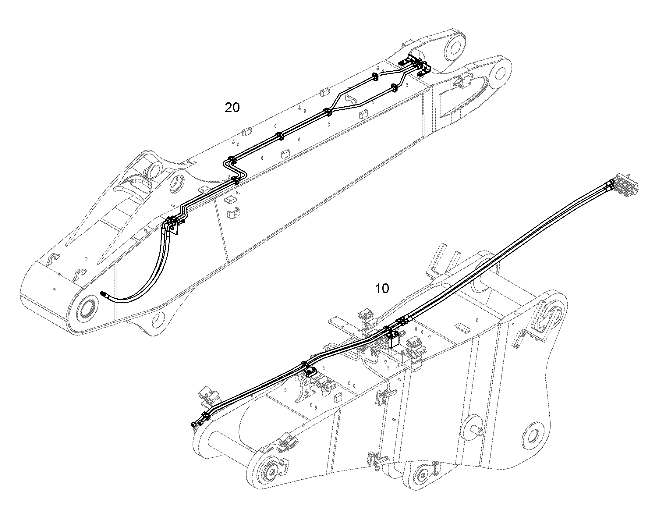 ПРОВОДКА ПРИВОД МЕХ. ПОВОРОТА 12408665 LIEBHERR