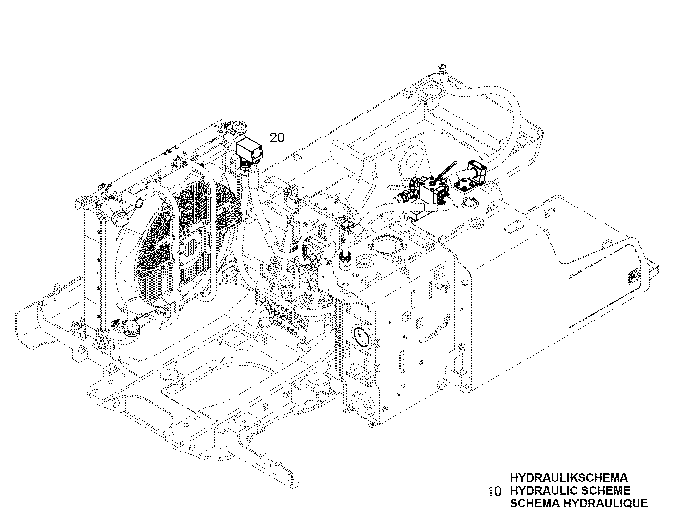 СХЕМА ГИДРАВЛИКИ 12456882 LIEBHERR