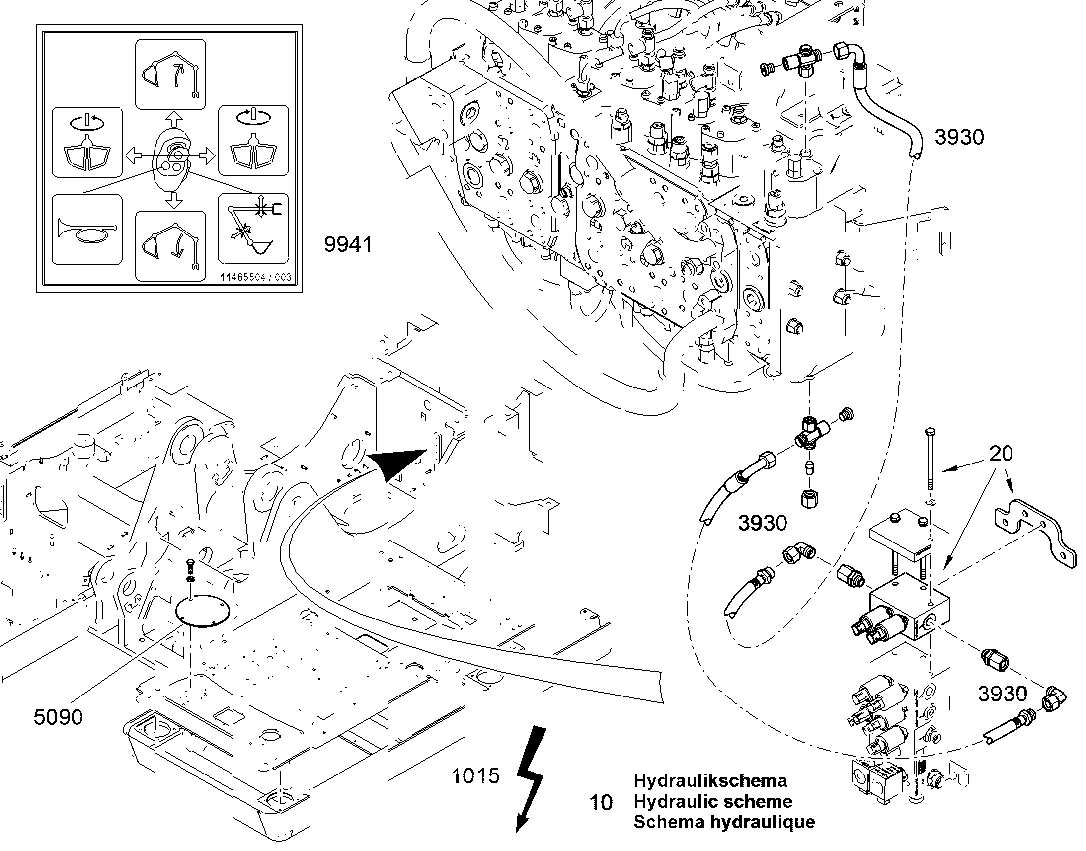 КРЕПЛ.КОМП.ПЕРЕОСН.ГИДР.НАТЯЖ. 12452277 LIEBHERR