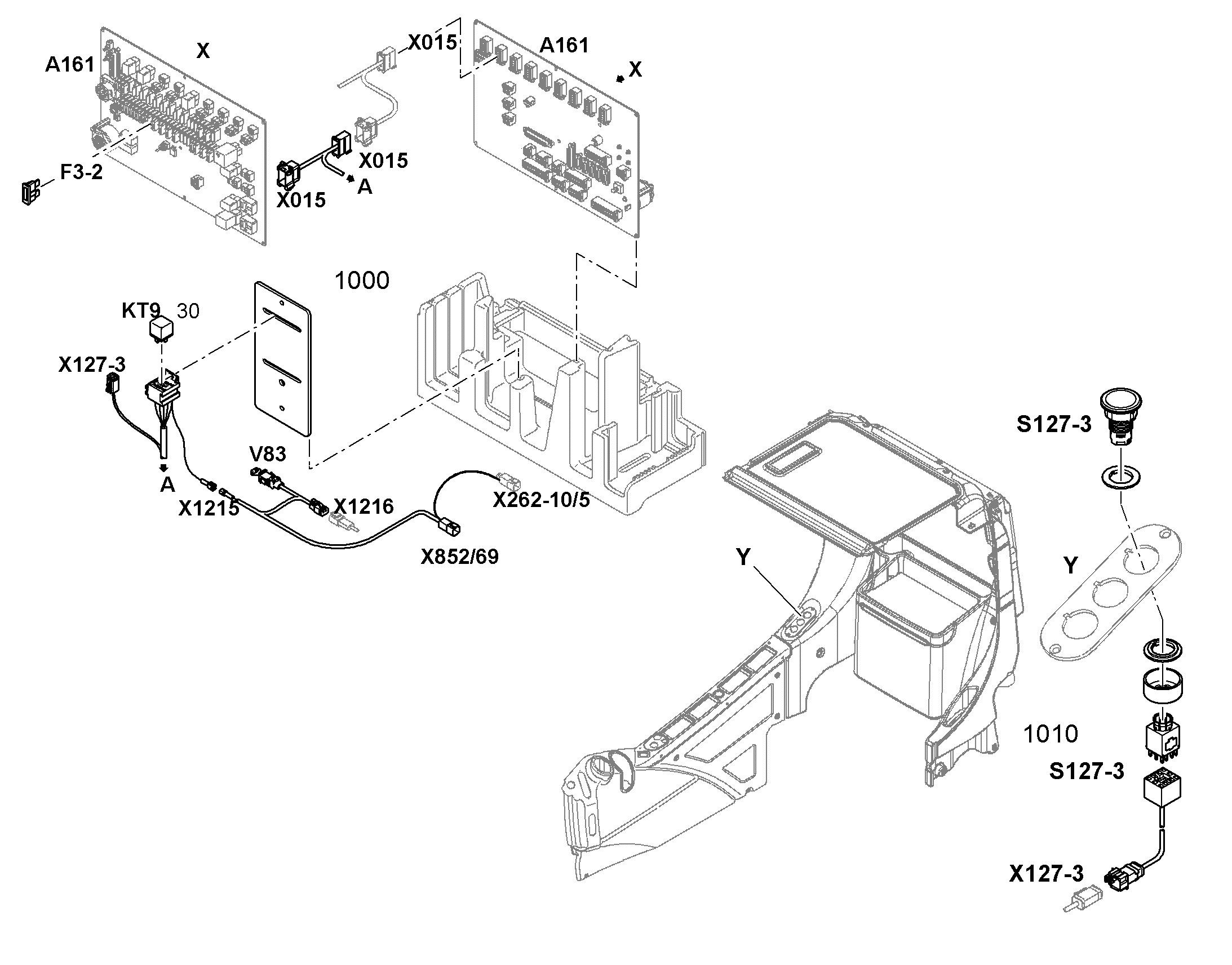 ПЕРЕКЛЮЧАТЕЛЬ В СБОРЕ S127-3 94093802 LIEBHERR
