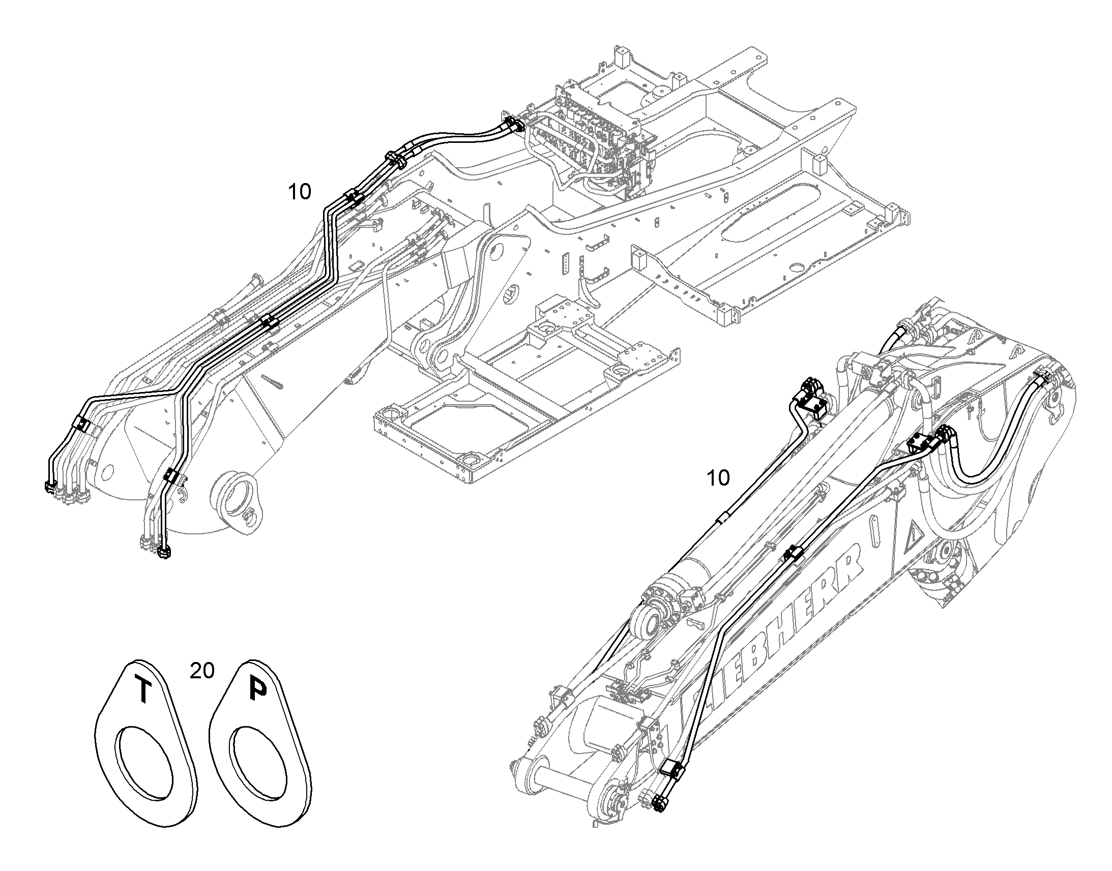 ПРОВОДКА МОНТАЖ AHS 12401506 LIEBHERR