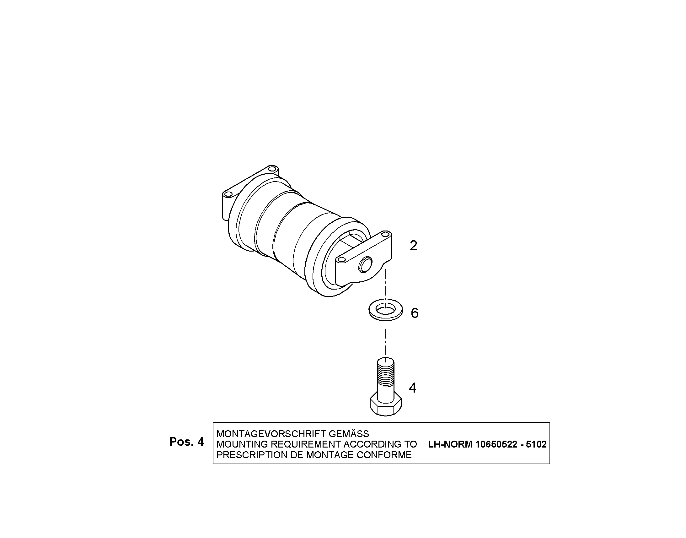 БОЛТ С ШЕСТИГРАННОЙ ГОЛОВКОЙ ISO 4017 M18X90 10.9 FLZN 12228925 LIEBHERR