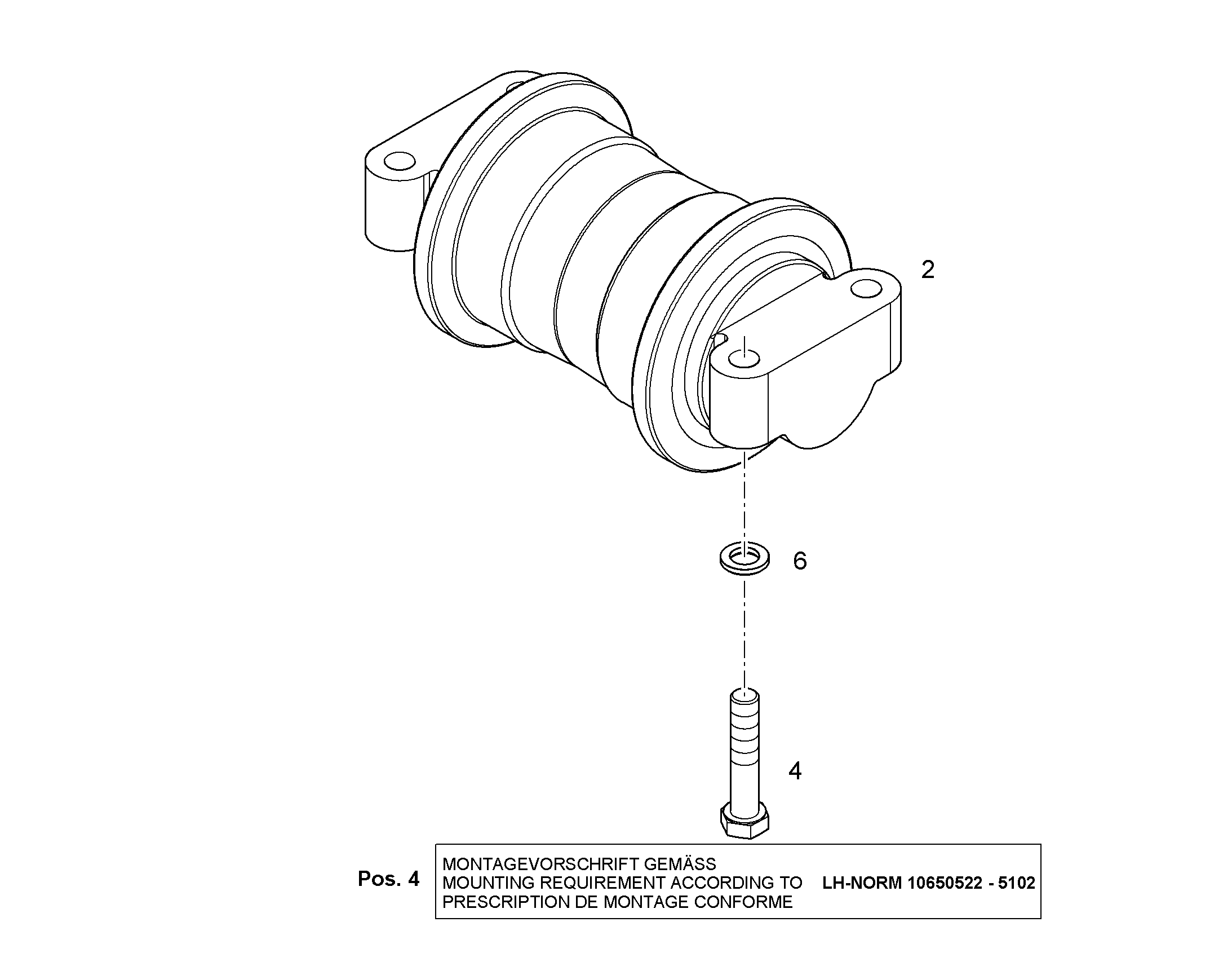 РОЛИК ХОДОВОЙ B60 12200640 LIEBHERR