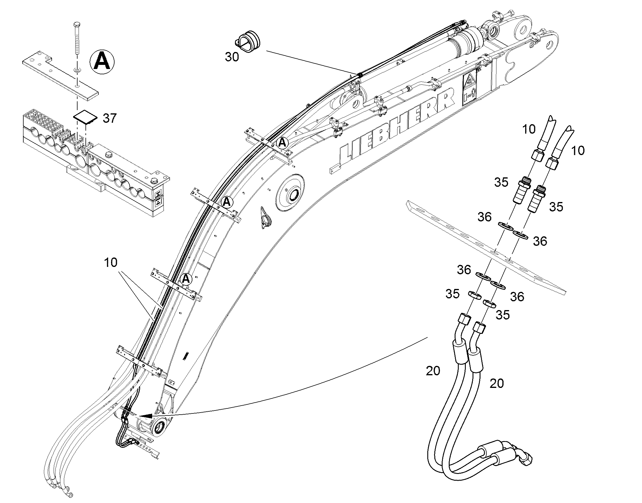 ШЛАНГ УПРАВЛЕНИЯ 8X700 12224826 LIEBHERR