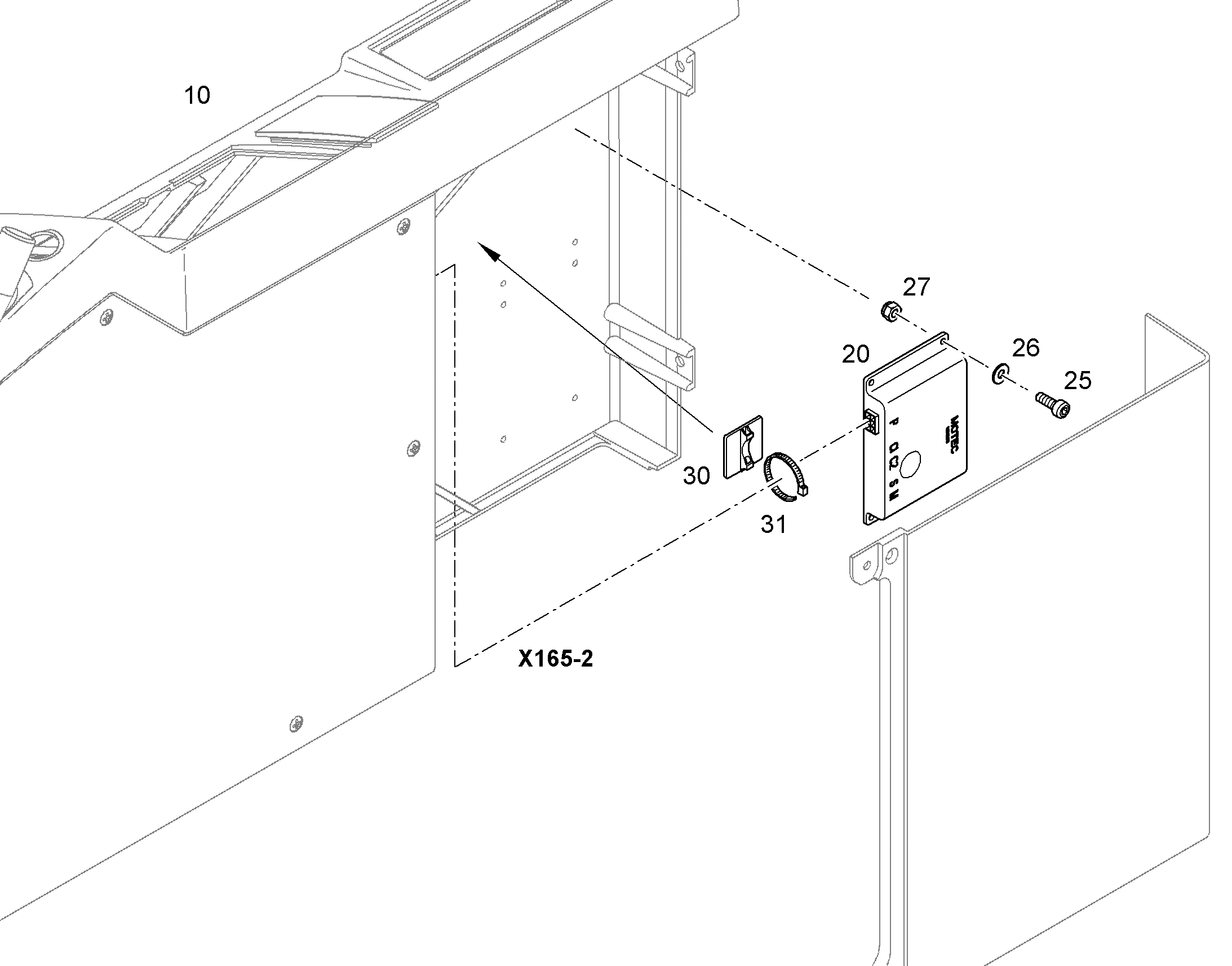 MODIFICAT.CONTROL BRACKET LEFT 12414622 LIEBHERR
