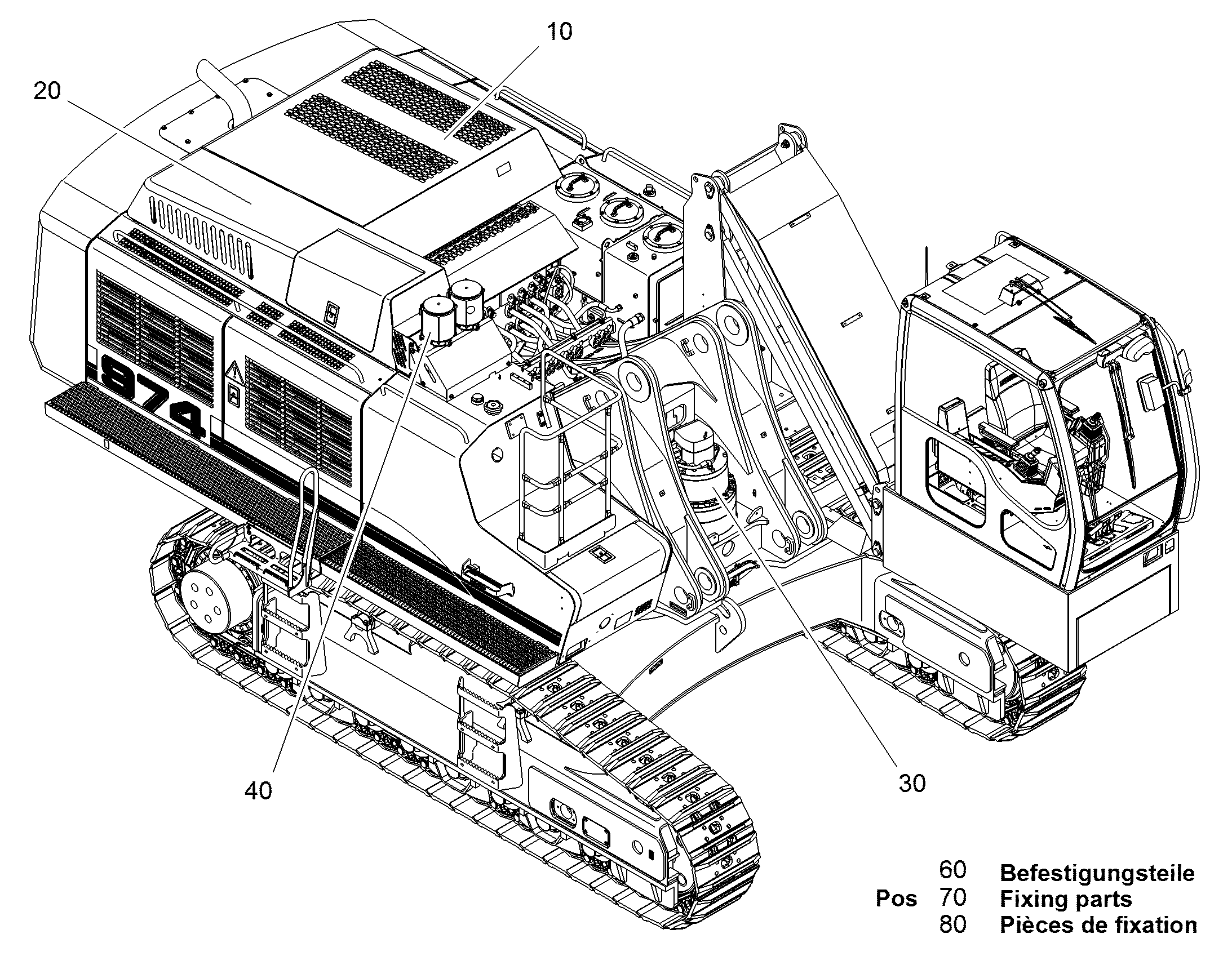 КРУГ КАТАНИЯ, УСТАНОВКА 10854480 LIEBHERR