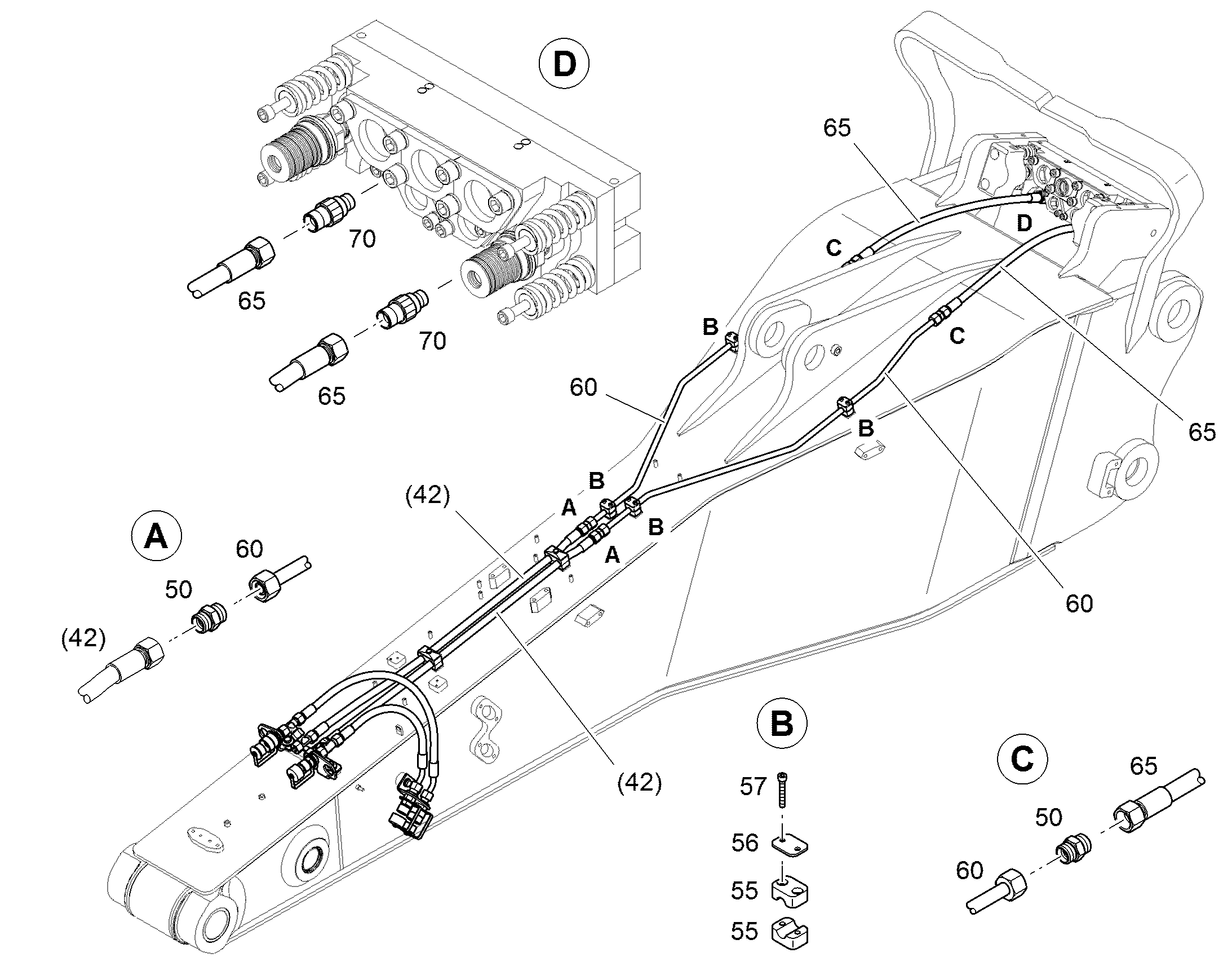 ШЛАНГ 12X700 12203742 LIEBHERR