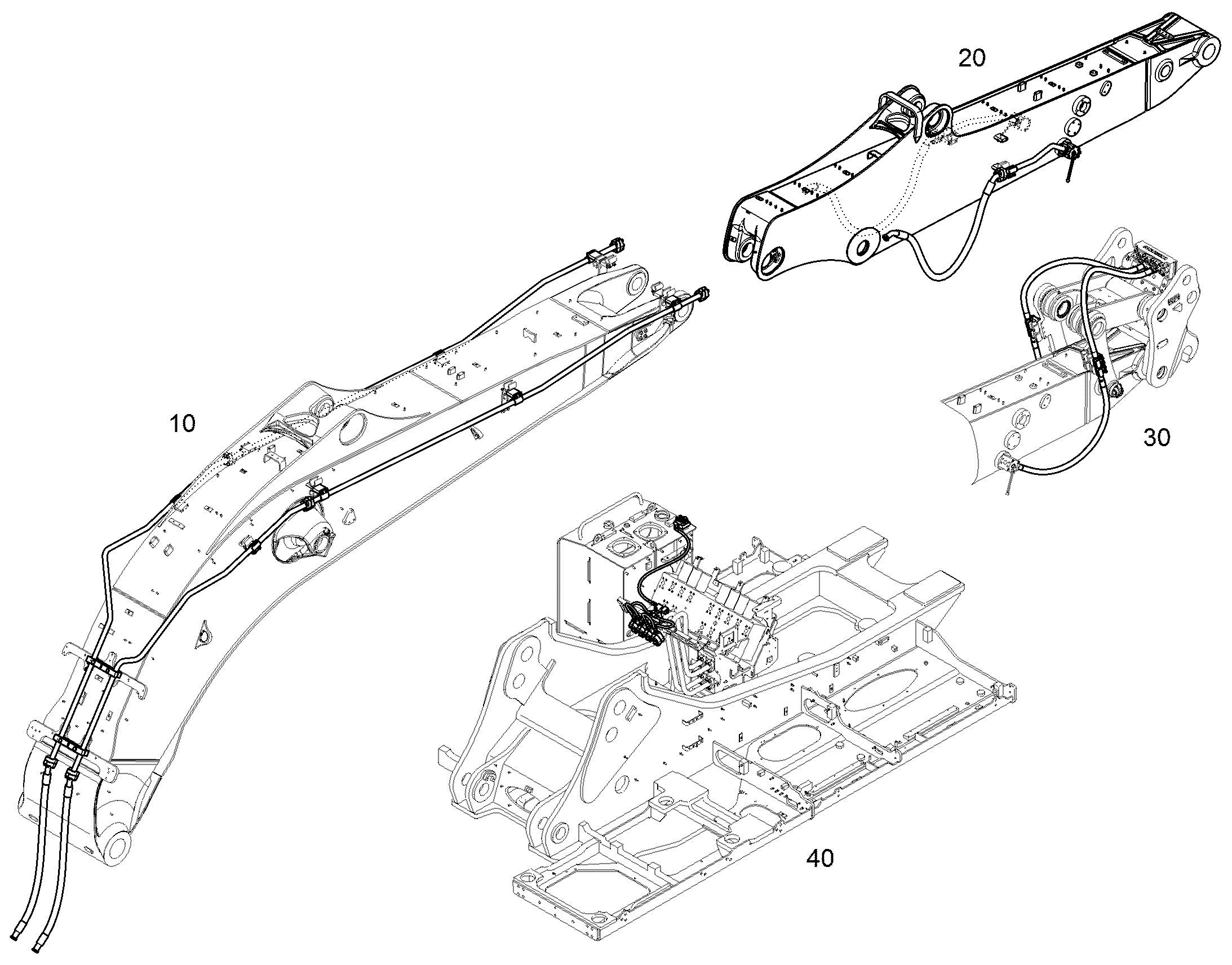 ПРОВОДКА МОНТАЖ AHS 12498403 LIEBHERR