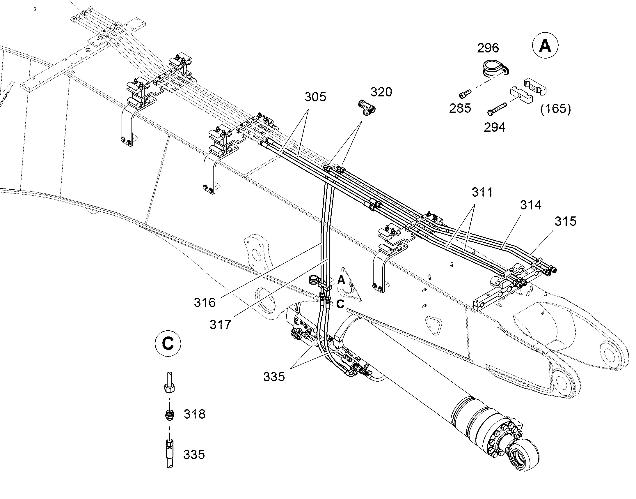 ТРУБА НАПОРНАЯ В СБОРЕ 16X2 11404552 LIEBHERR