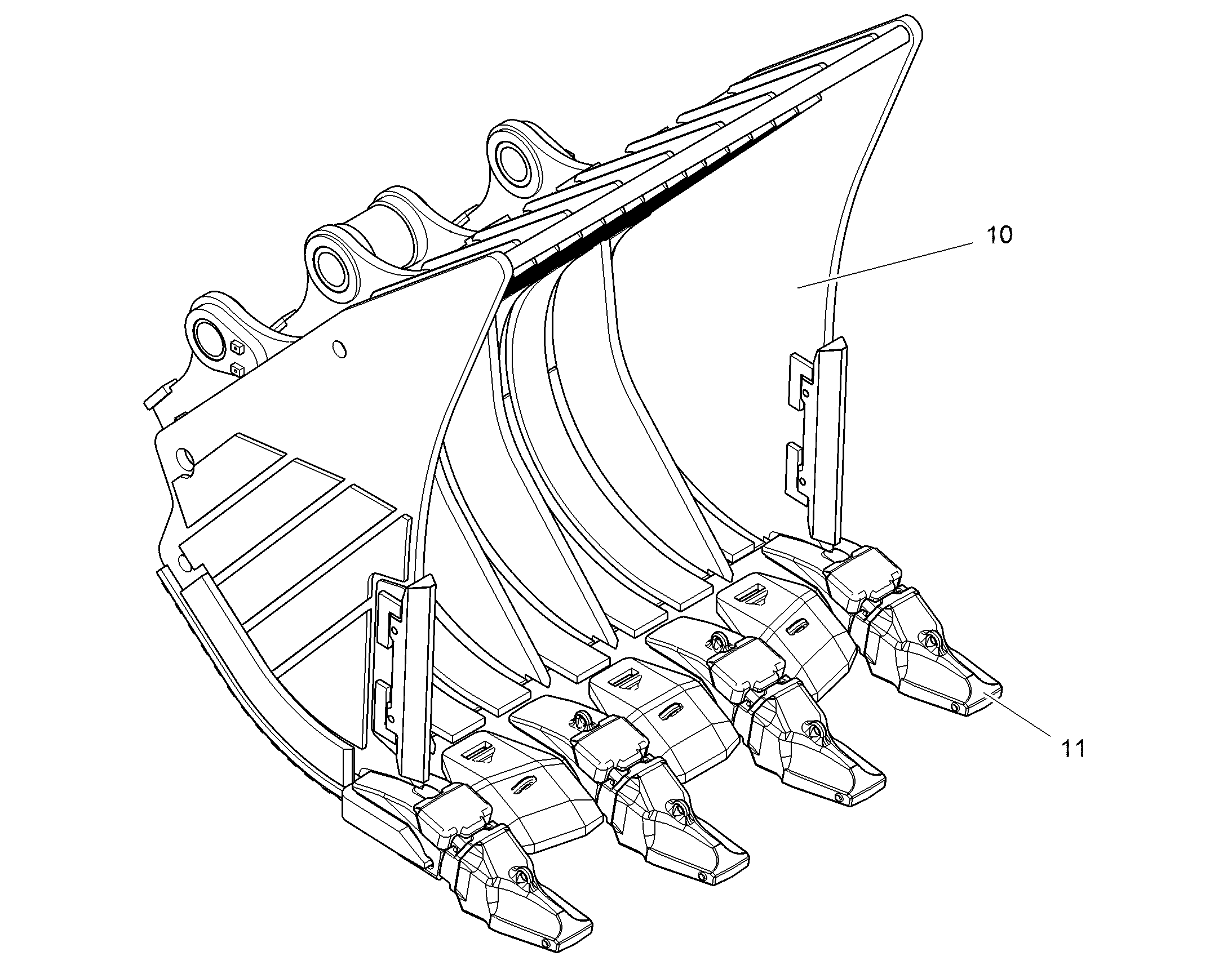 КОВШ ОТКИДНОЙ 2150mm 4,1m³ 12587062 LIEBHERR