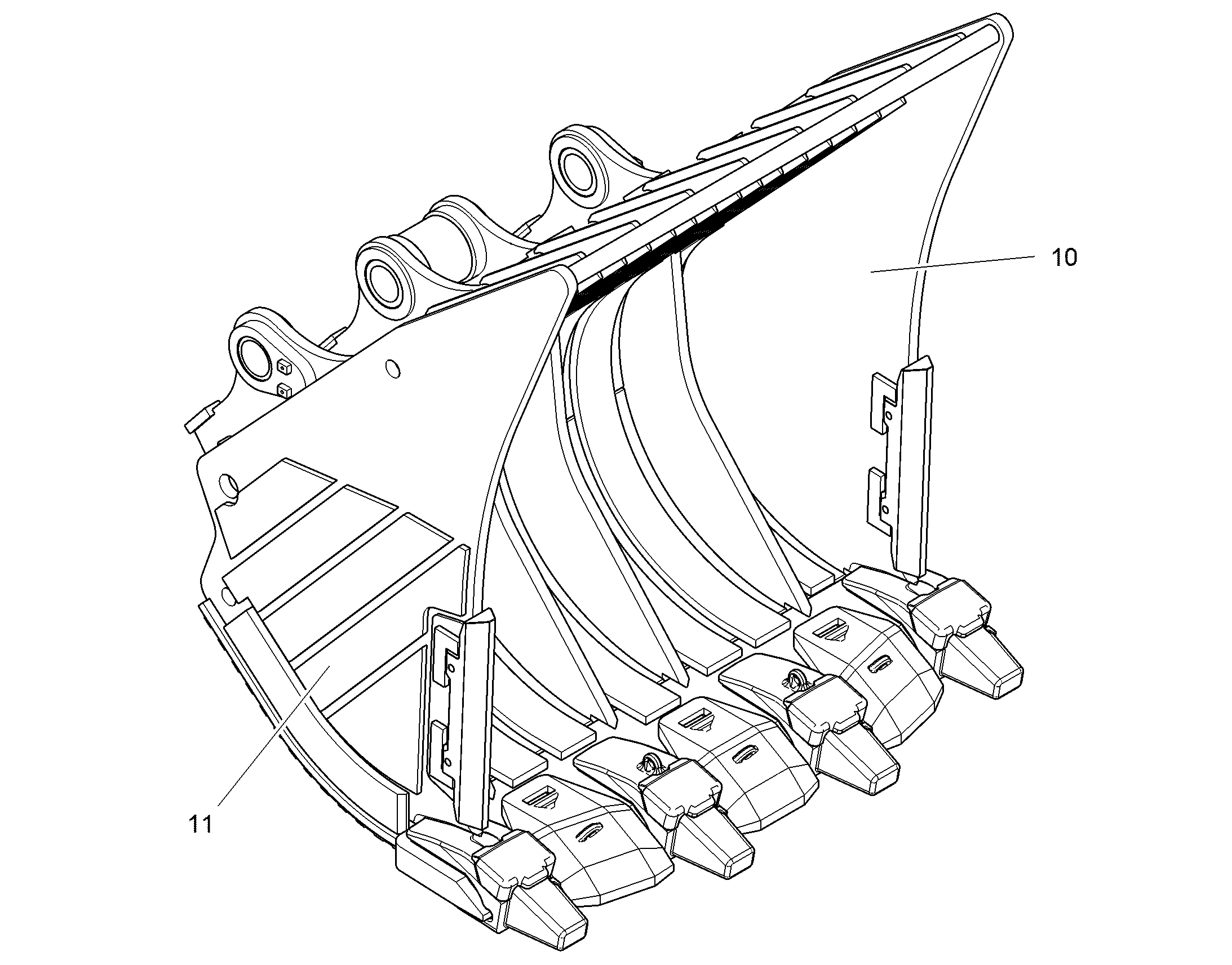 КОВШ ОТКИДНОЙ 2150mm 4,1m³ 12587063 LIEBHERR