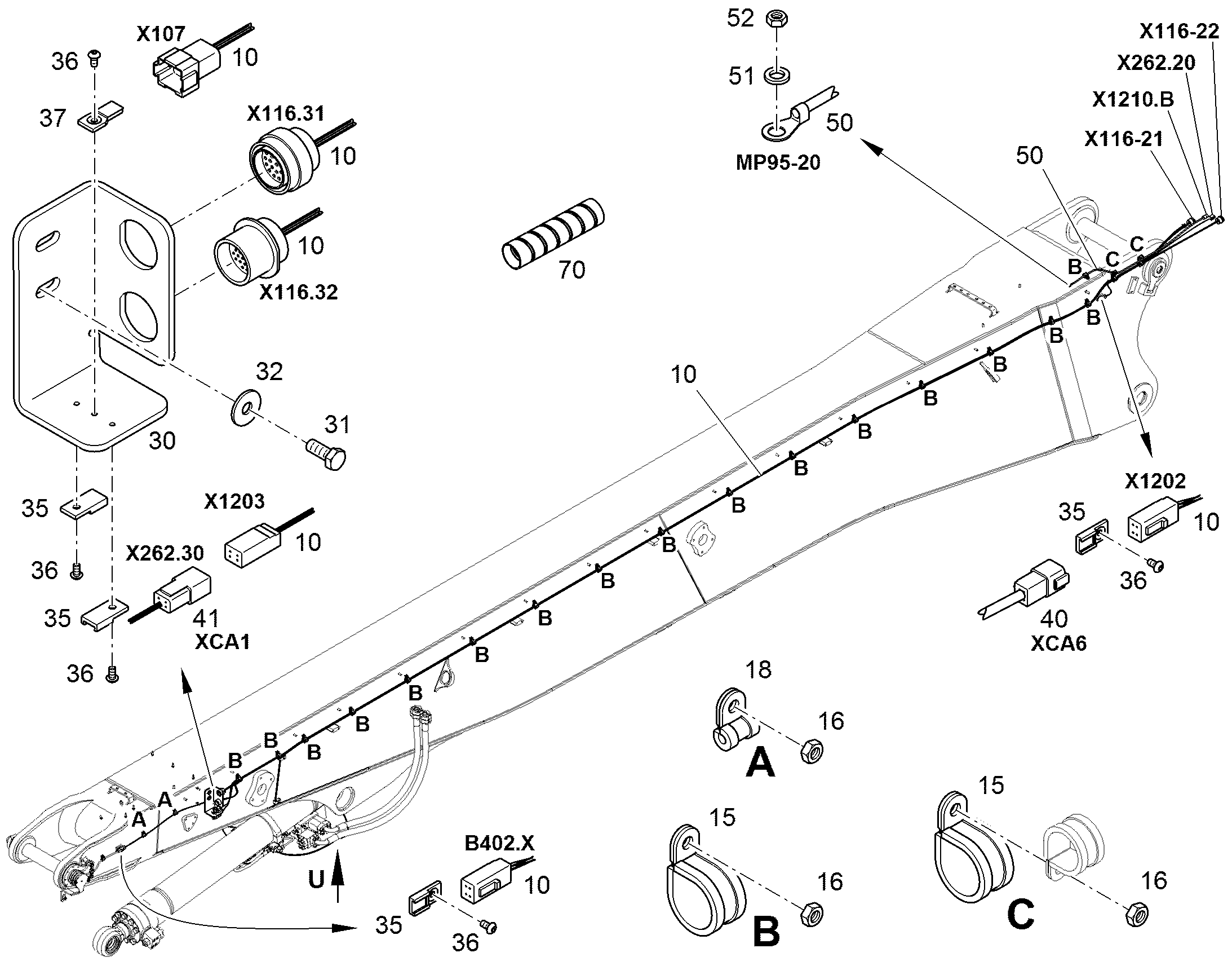 КОДОВЫЙ ШТЕКЕР W41 - XCA1 12477857 LIEBHERR