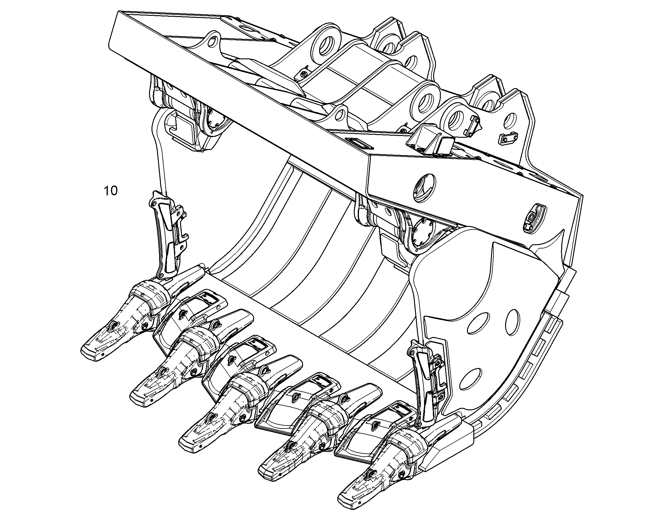 КОВШ ОТКИДНОЙ 2350MM 3,5M3 12808258 LIEBHERR