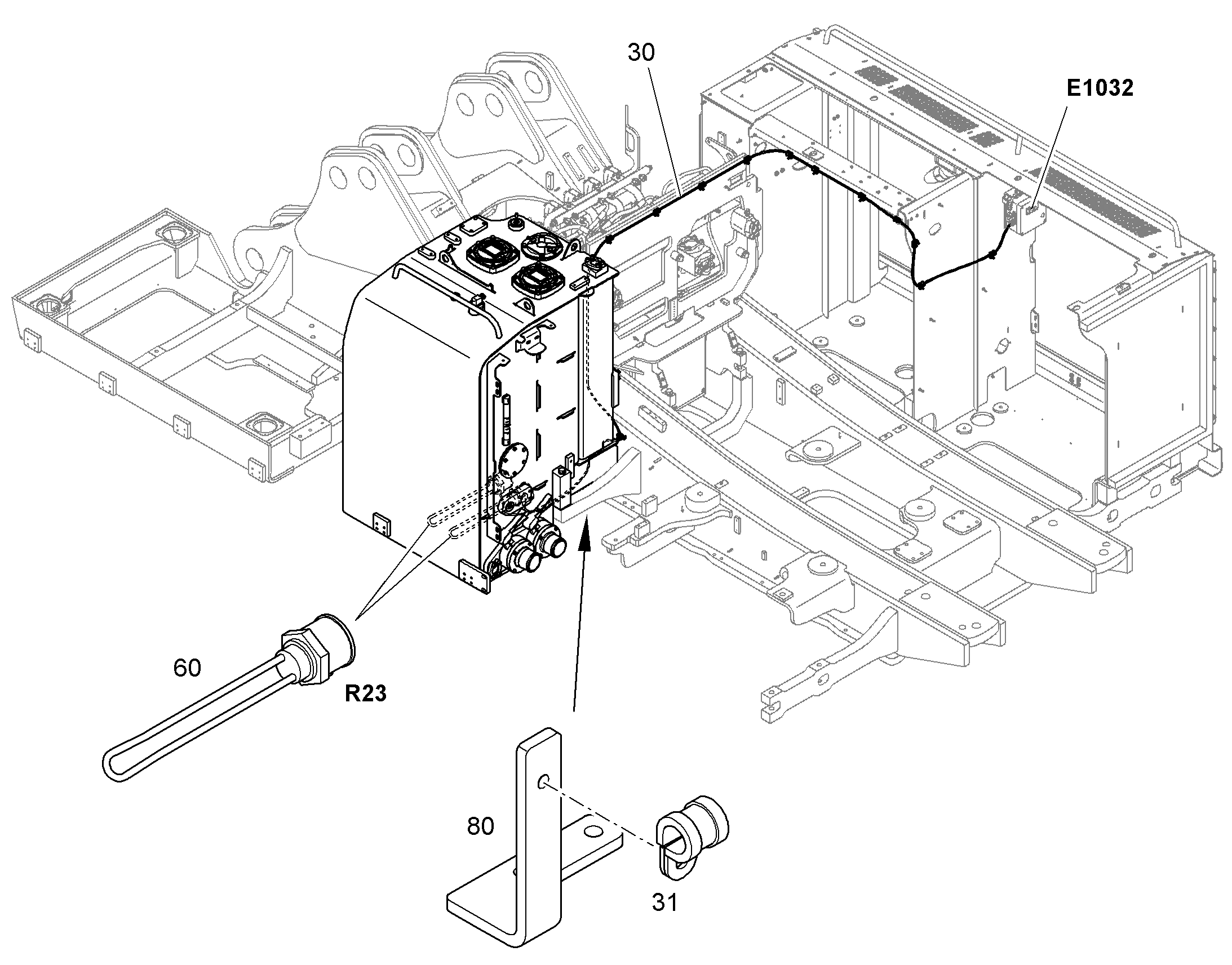 КРЕПЛЕНИЕ КАБЕЛЯ 12877493 LIEBHERR