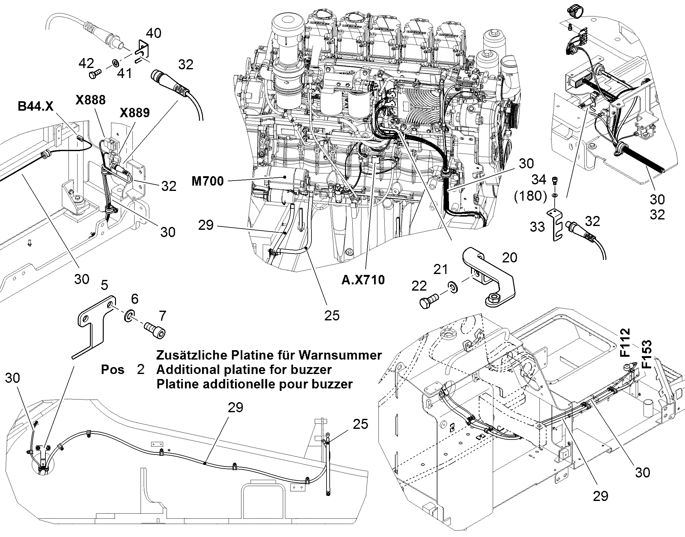 К-Т ПРОВ.ПОВ.ПЛАТФ.-ДВИГАТ. W1 12403621 LIEBHERR
