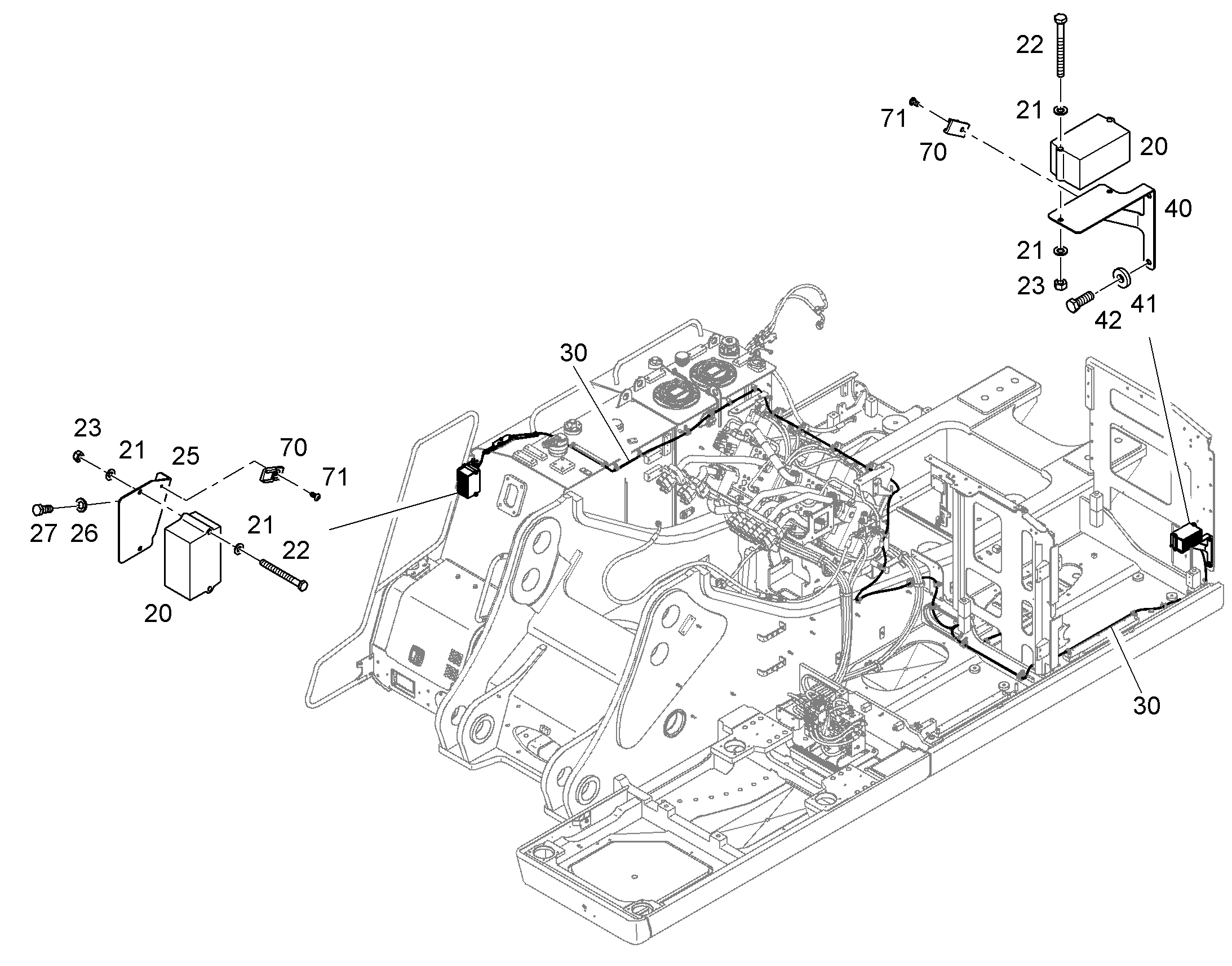 WIRING HARNESS TRAVEL ALARM 12813881 LIEBHERR