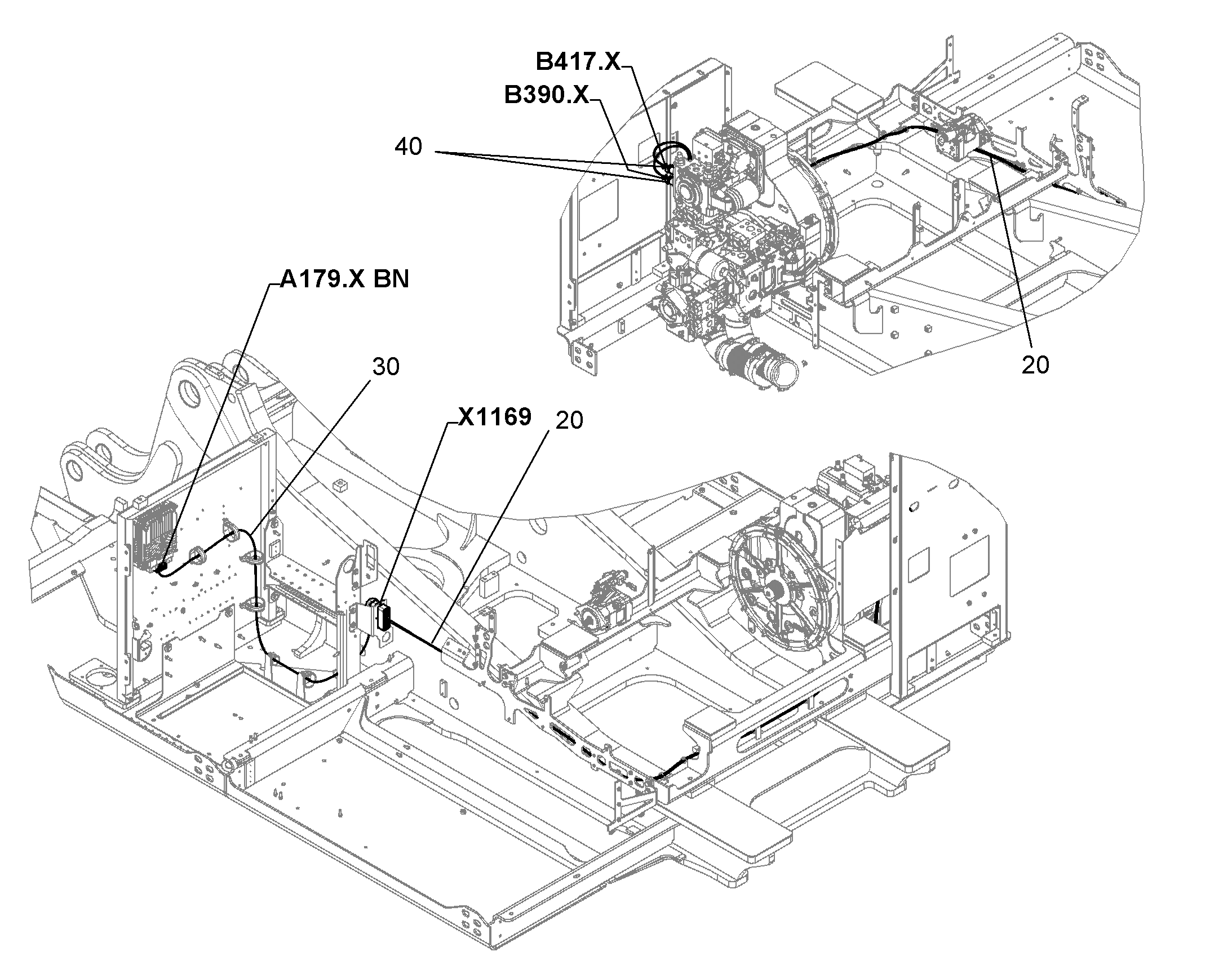 КАБ.КОМПЛ.ПЛАТЫ ДАТЧ.РУКОЯТКИ- W1 12563998 LIEBHERR