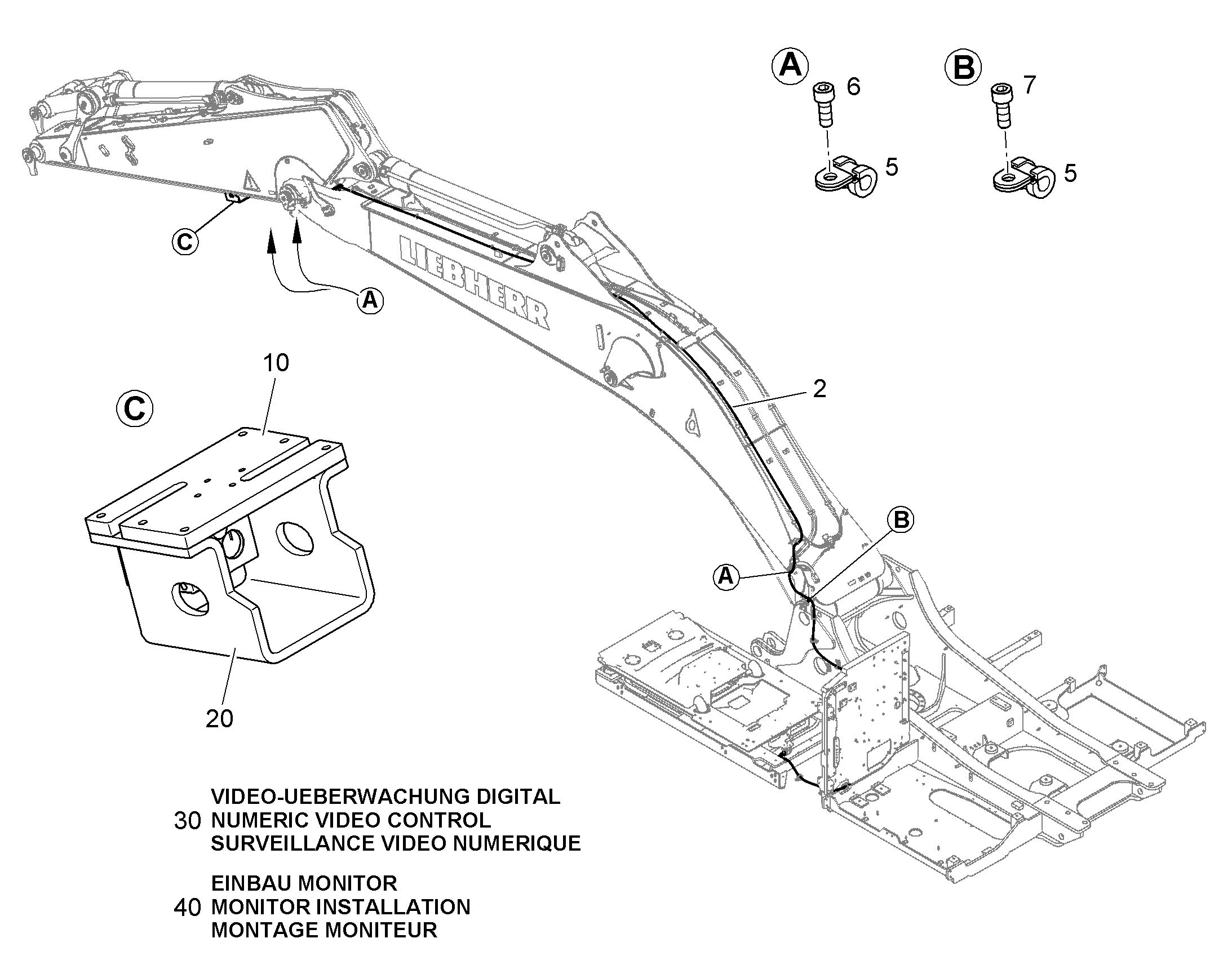 КАБ.КОМПЛ.КУЗОВ-АККУМУЛЯТОРЫ 12568585 LIEBHERR