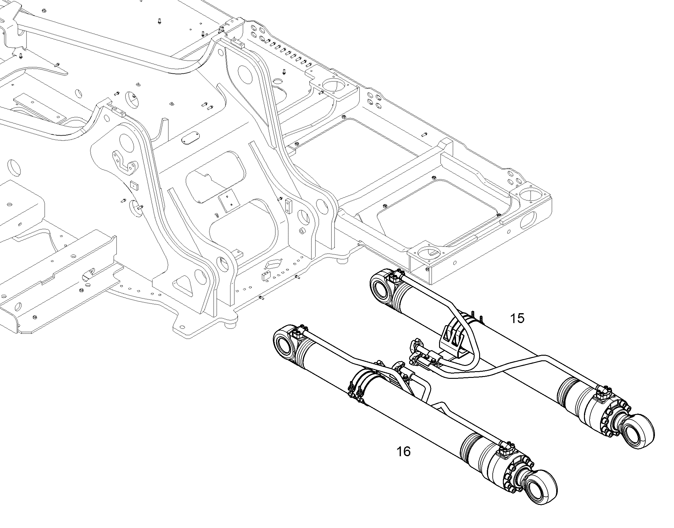 ПОДЪЕМНЫЙ ЦИЛИНДР СЛЕВА 12568221 LIEBHERR