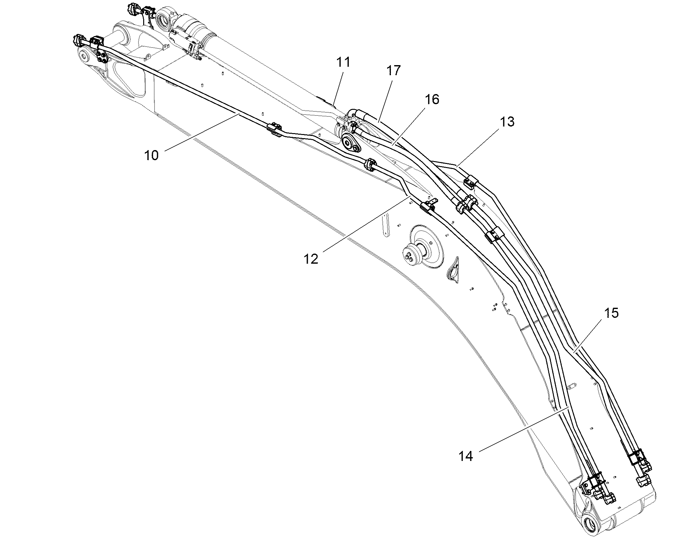 ТРУБА НАПОРНАЯ В СБОРЕ 38X5 12505595 LIEBHERR