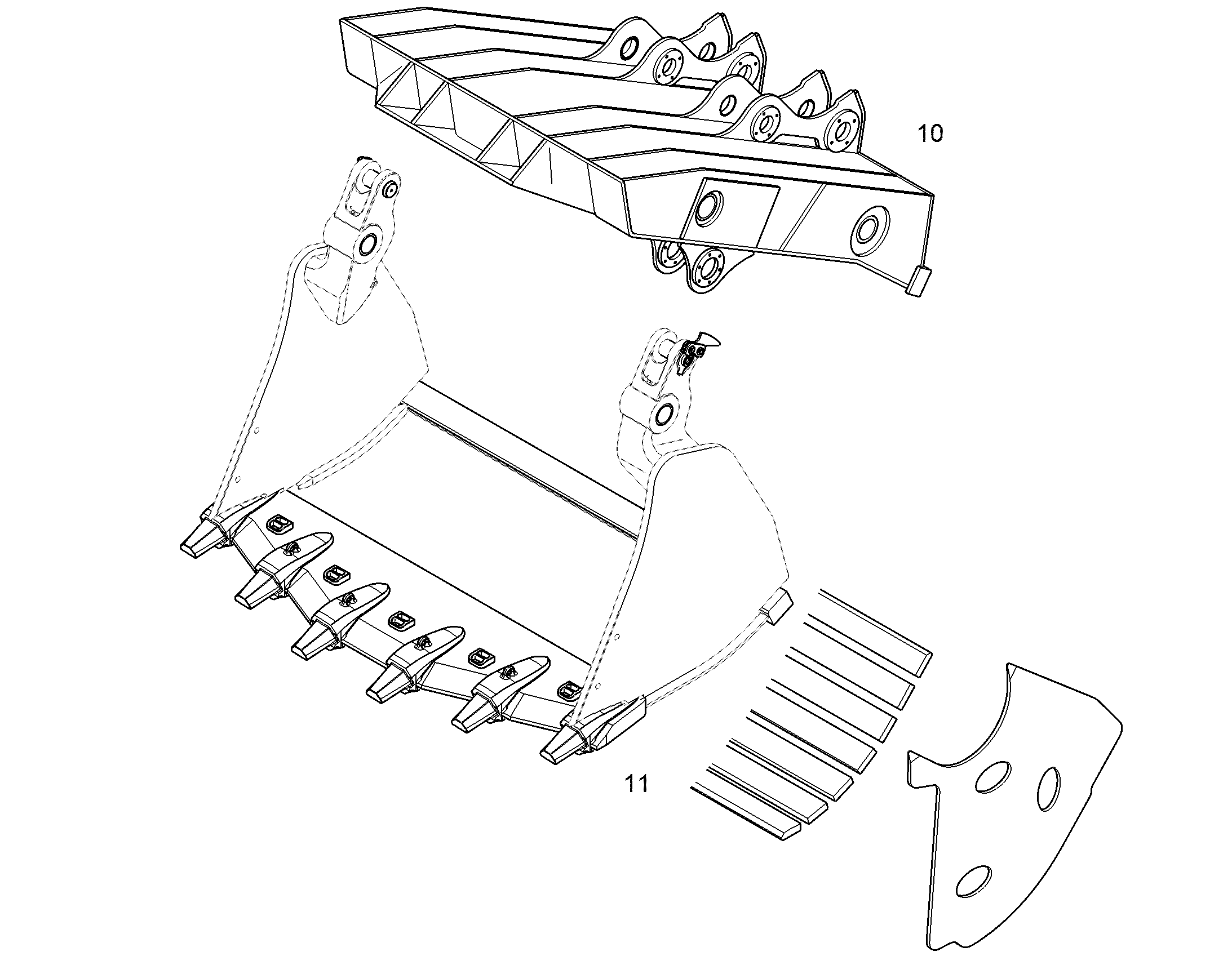 КРЫШКА КОВША 2600MM 4,5M3 12850838 LIEBHERR