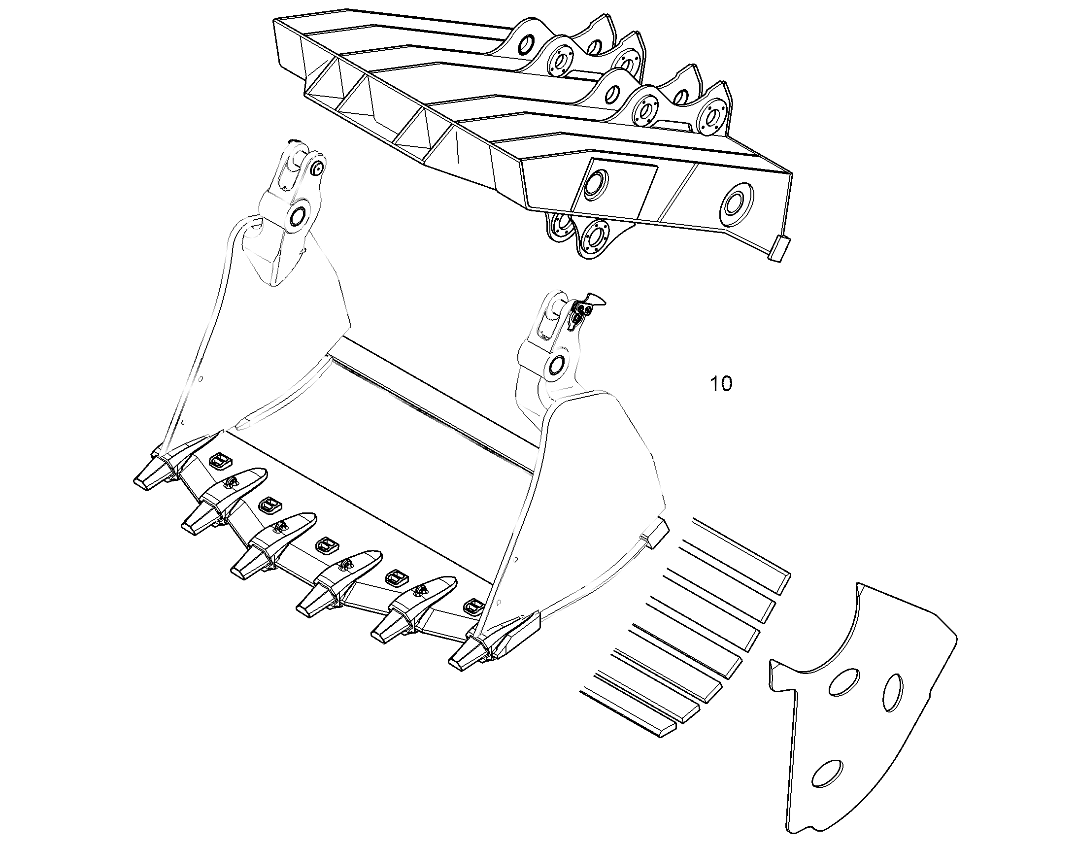 КОВШ ОТКИДНОЙ 2600MM 4,5M3 12850835 LIEBHERR