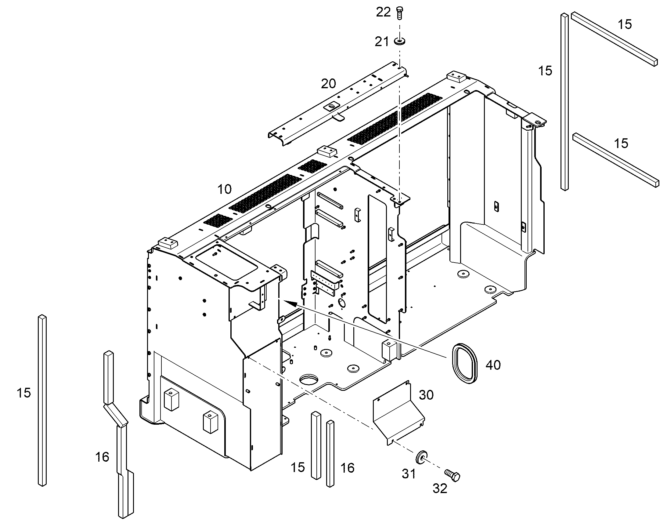 КОРПУС РАДИАТОРА 13445244 LIEBHERR