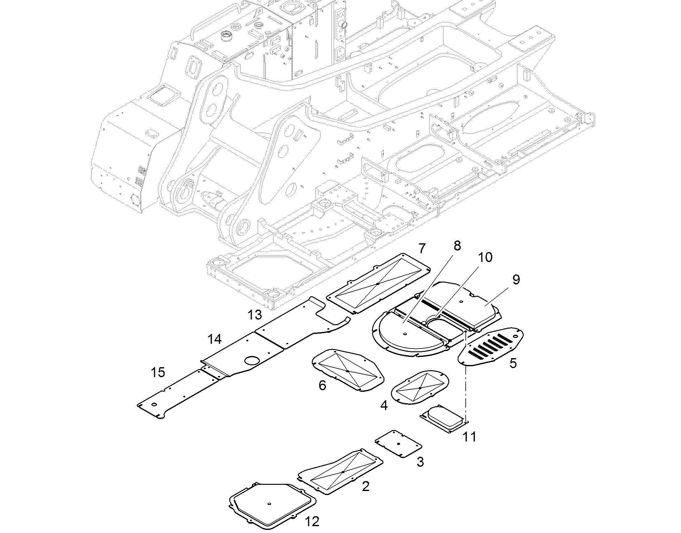 ЗАЩИТНЫЙ ЛИСТ НИЖНИЙ 12867190 LIEBHERR