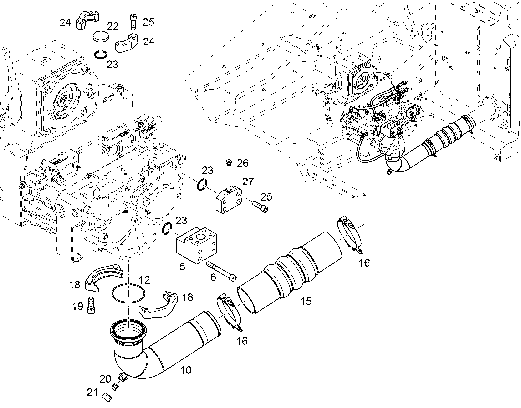 INTERMEDIATE FLANGE 12880050 LIEBHERR