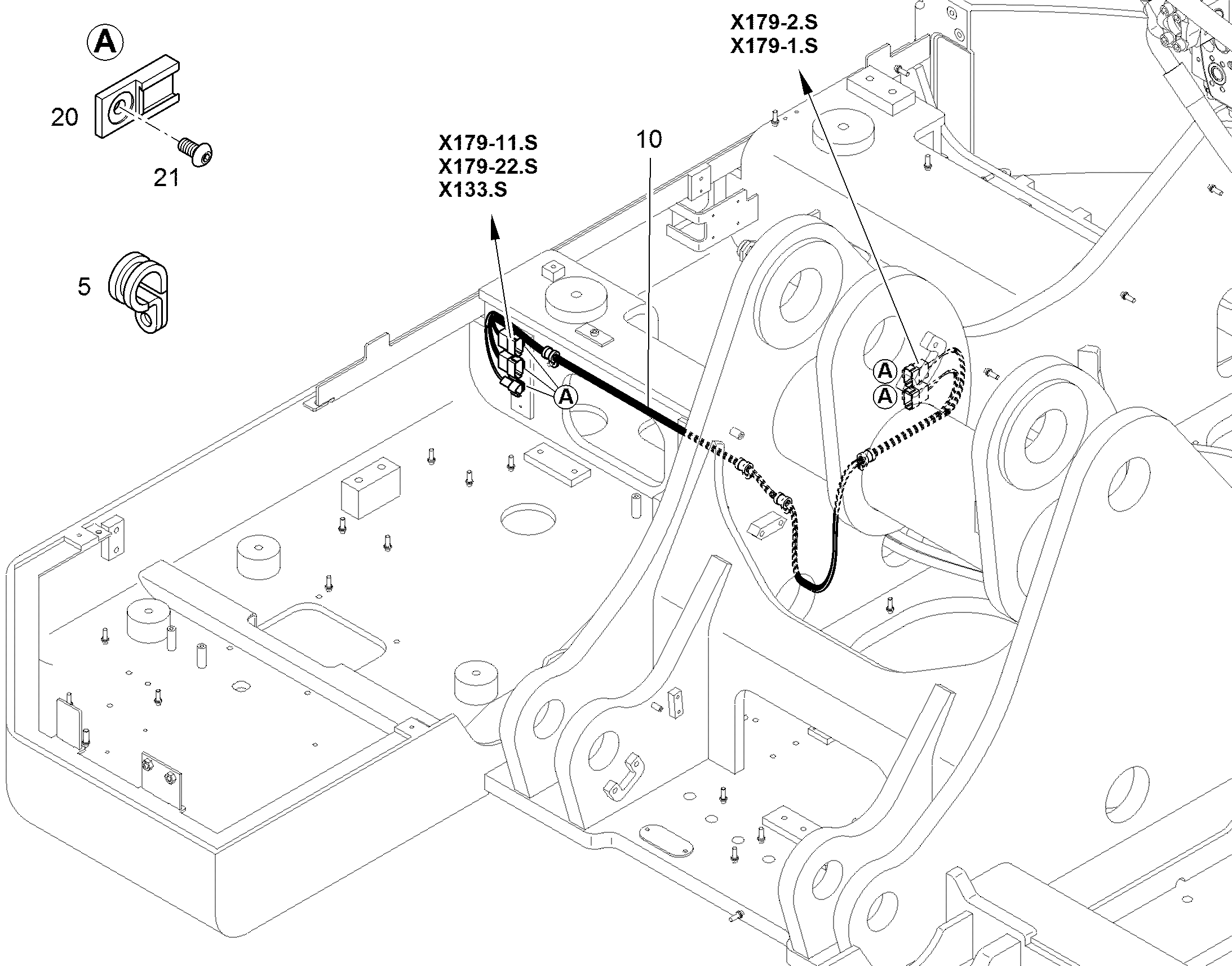 КРЕПЛЕНИЕ КАБЕЛЯ 12866869 LIEBHERR