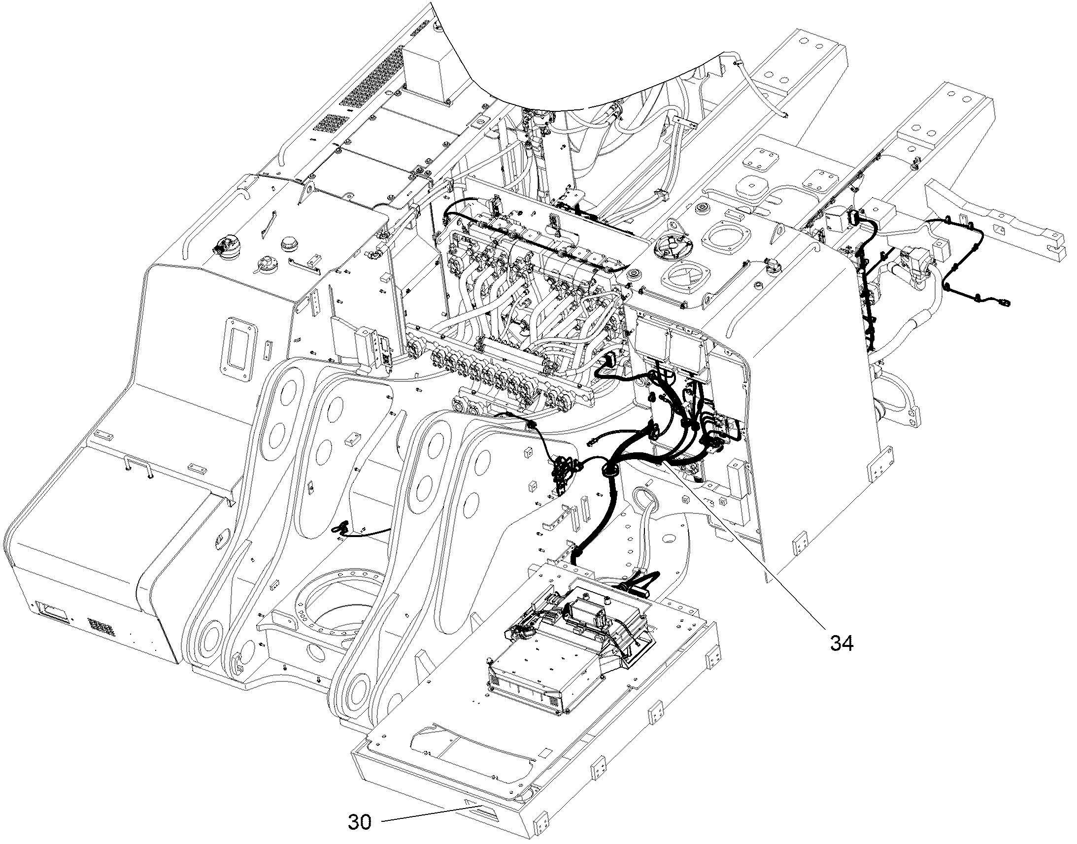 КОМПЛ. ПРОВОДОВ ПОВ. ПЛАТФ. W15 12501473 LIEBHERR