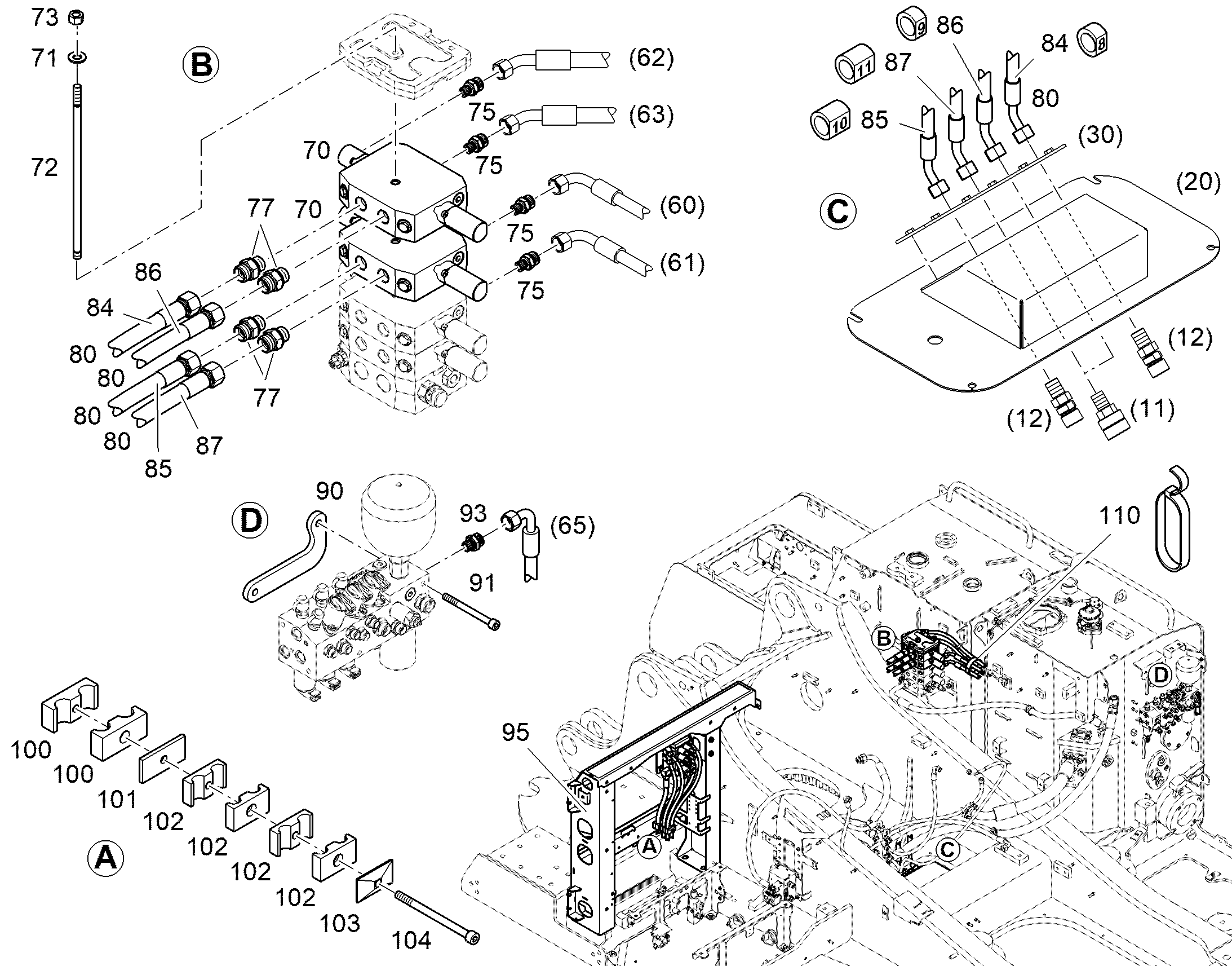 MODIFICATION SUPPORT FRAME 12551938 LIEBHERR