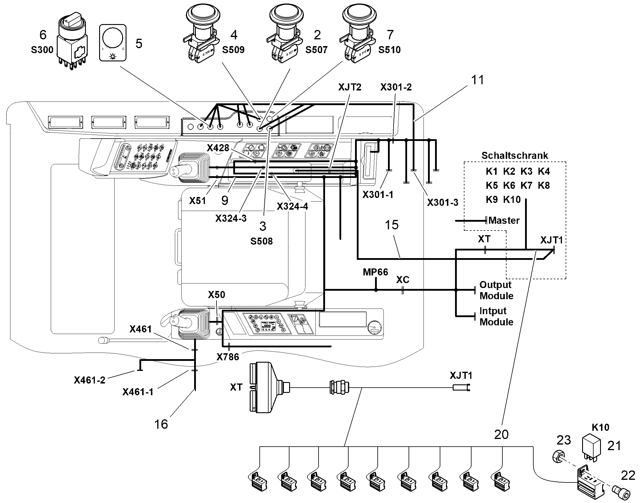 ПЕРЕКЛЮЧАТЕЛЬ В СБОРЕ 12544834 LIEBHERR