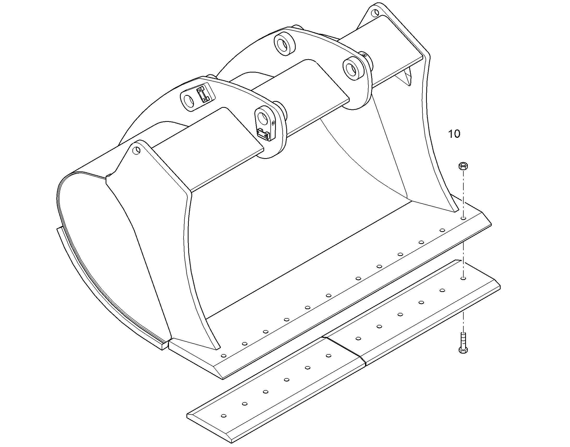 ЛОПАТА ОБРАТНАЯ 2000mm 3,3m³ 12989048 LIEBHERR