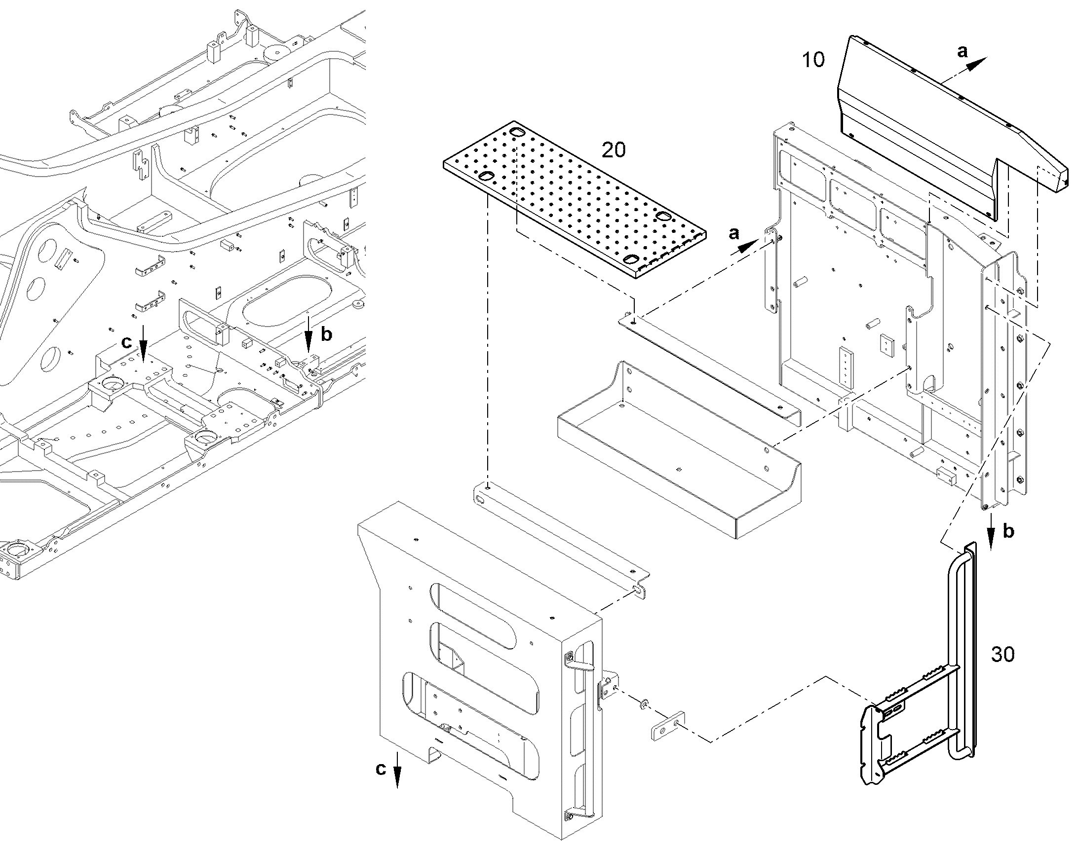 BOX FRONT LEFT 12542149 LIEBHERR