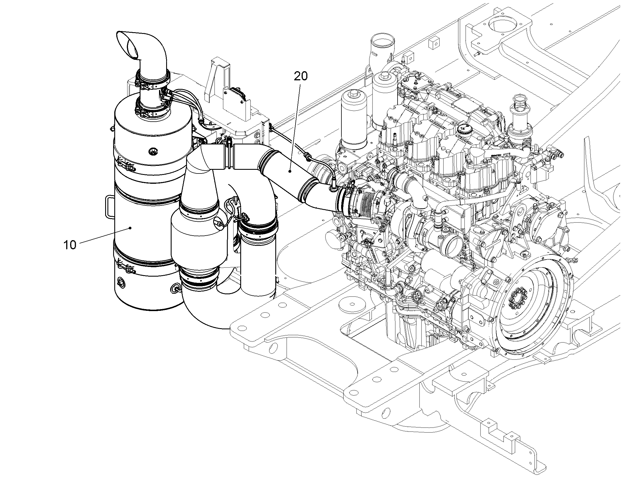 ГЛУШИТЕЛЬ УСТАНОВКА 12810009 LIEBHERR