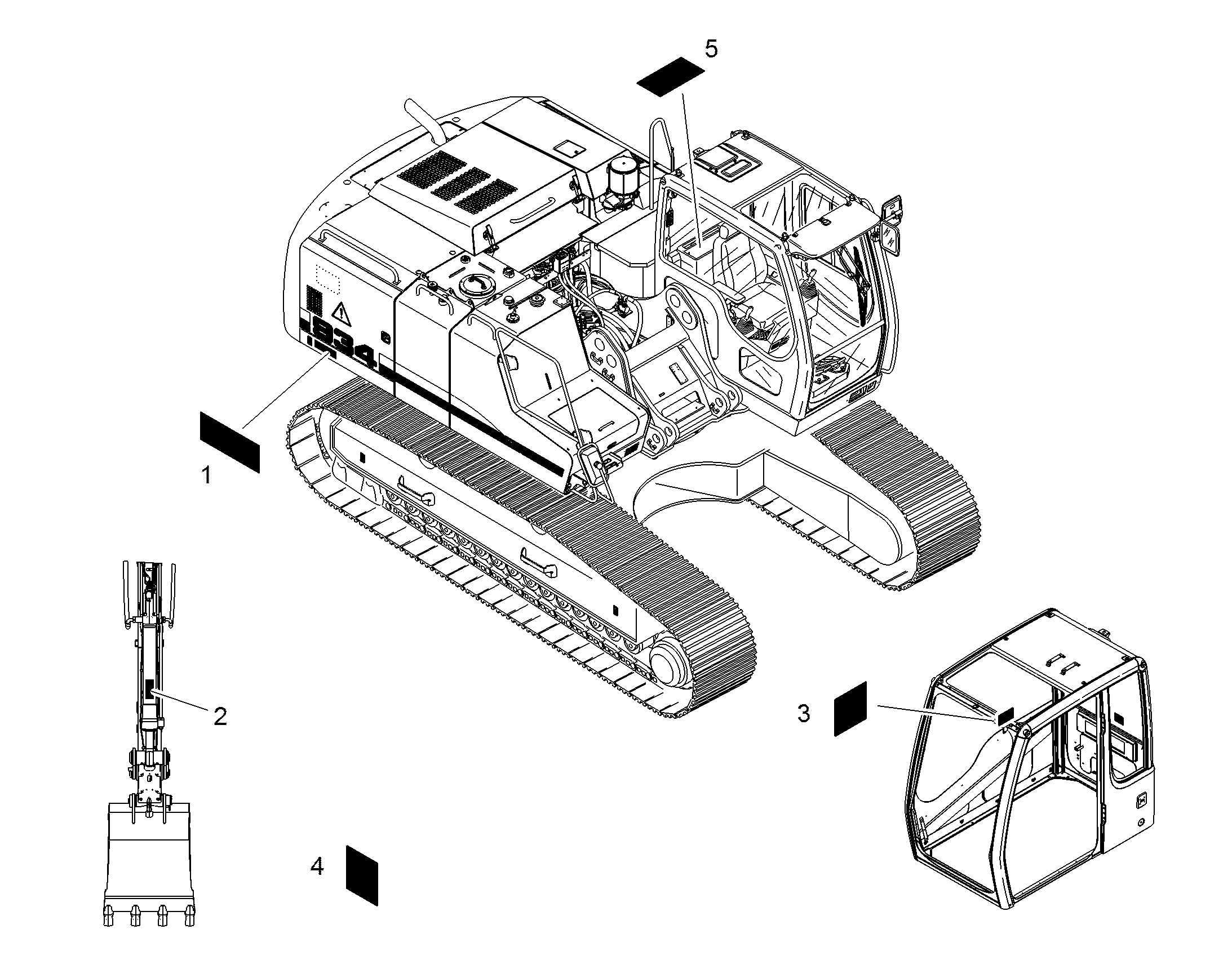 ЭТИКЕТКА 934C/944C 11347176 LIEBHERR
