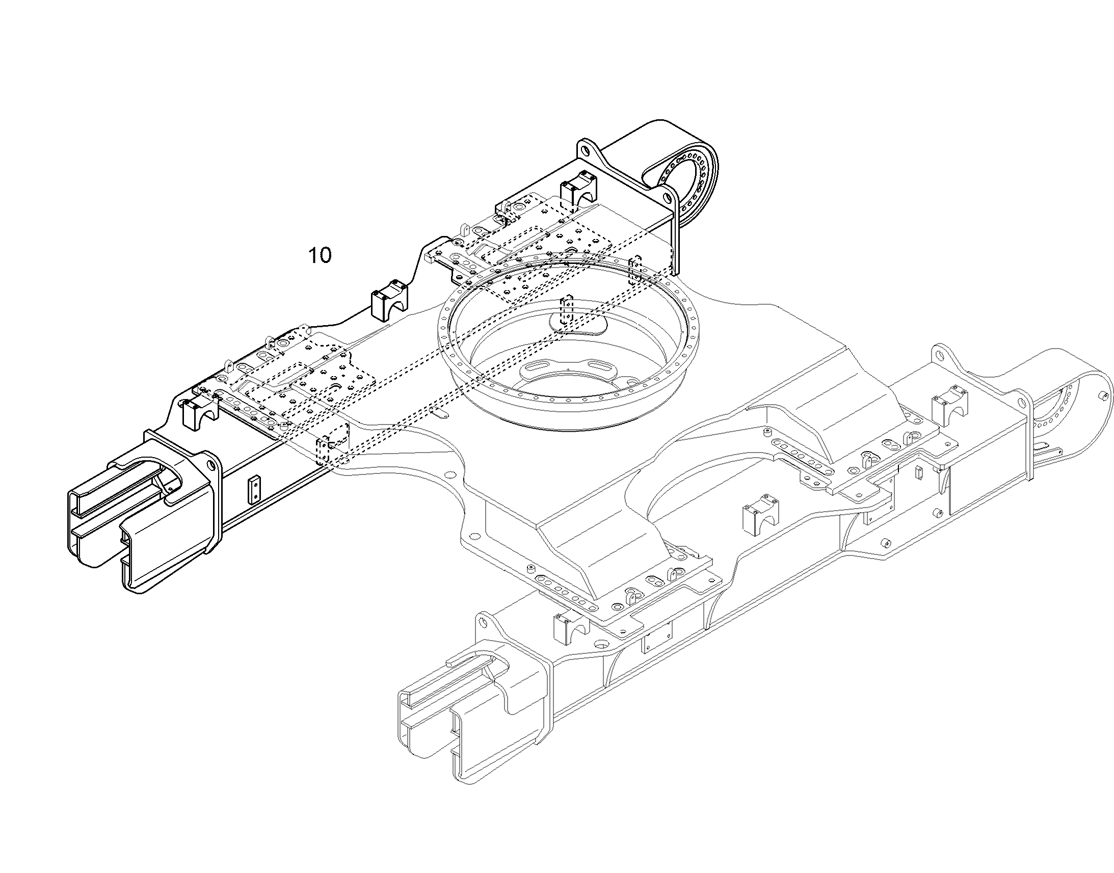 ЛОНЖЕРОН СПРАВА ОБРАБОТАННЫЙ 12843227 LIEBHERR