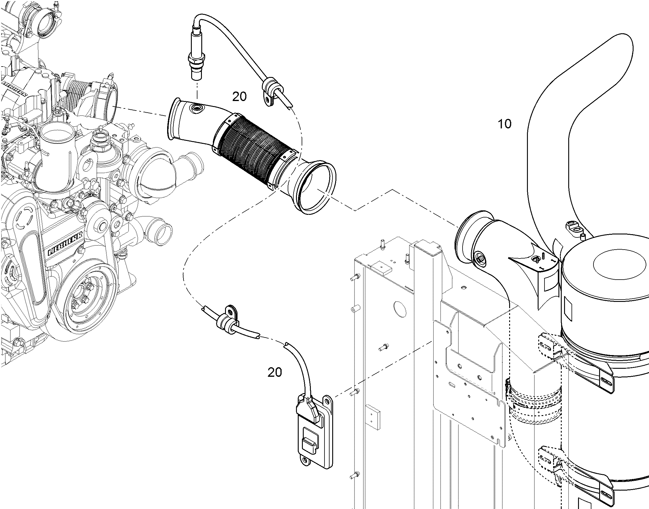 ГЛУШИТЕЛЬ УСТАНОВКА 12877345 LIEBHERR