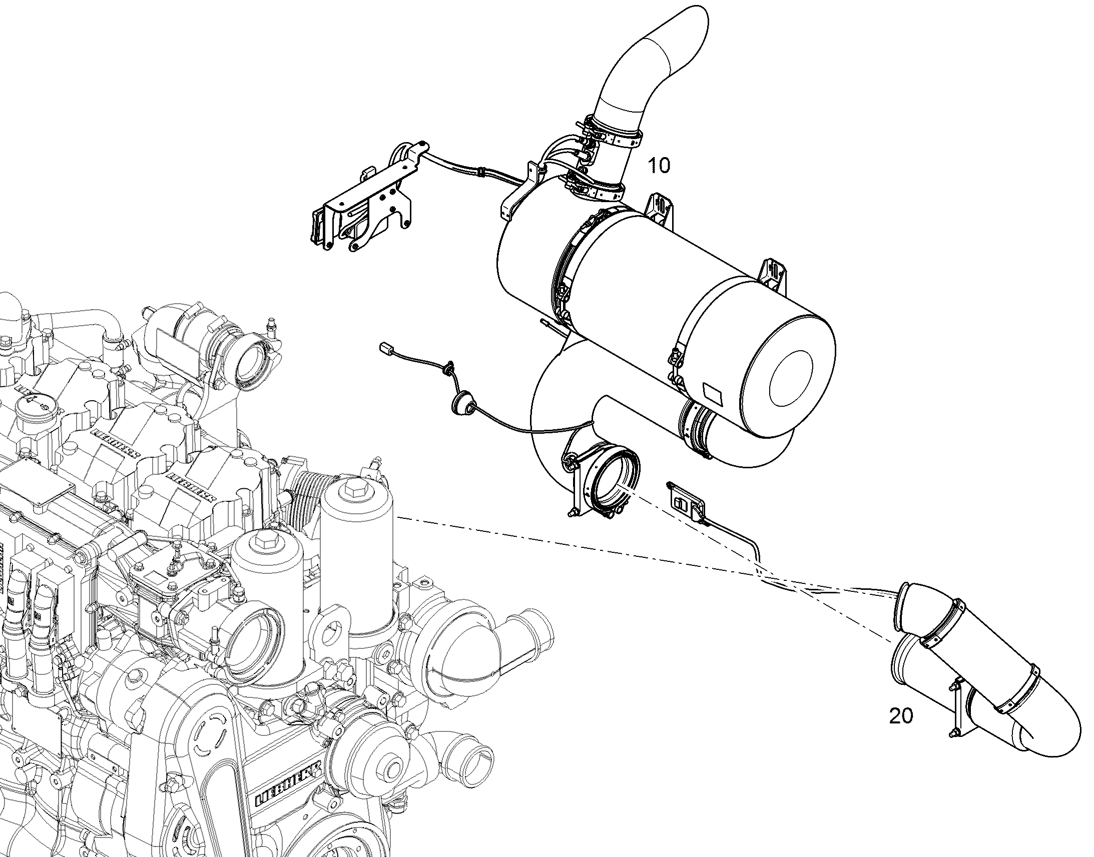 ГЛУШИТЕЛЬ УСТАНОВКА 12877582 LIEBHERR