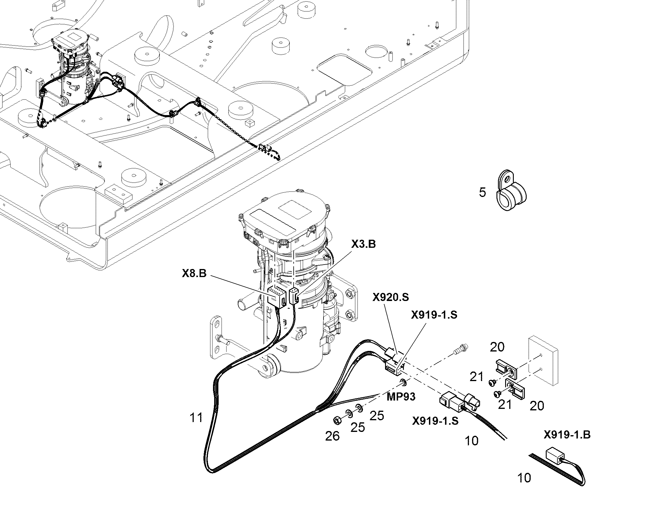 КРЕПЛЕНИЕ КАБЕЛЯ 12887049 LIEBHERR