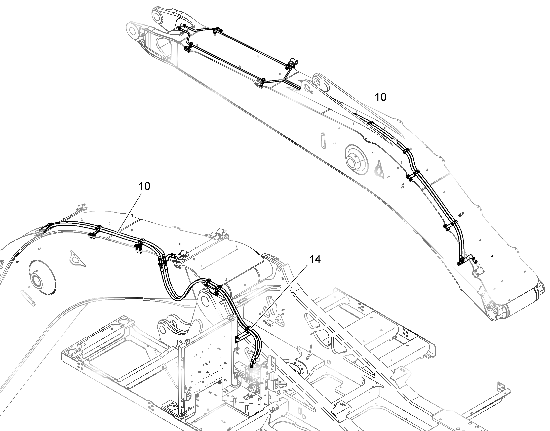 ПРОВОДКА ПРИВОД МЕХ. ПОВОРОТА 12572875 LIEBHERR