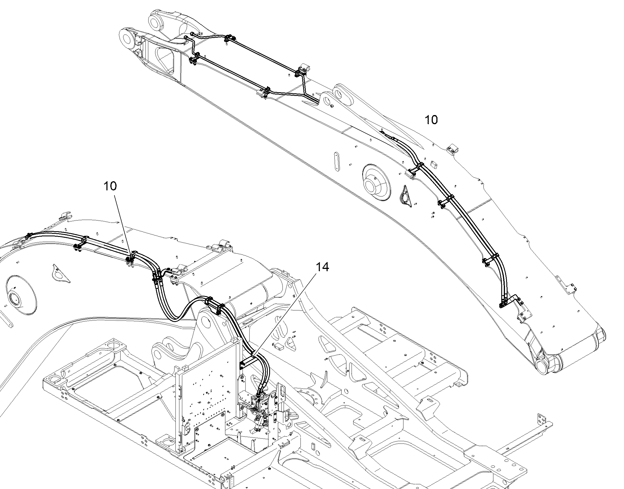 ПРОВОДКА ПРИВОД МЕХ. ПОВОРОТА 12590999 LIEBHERR