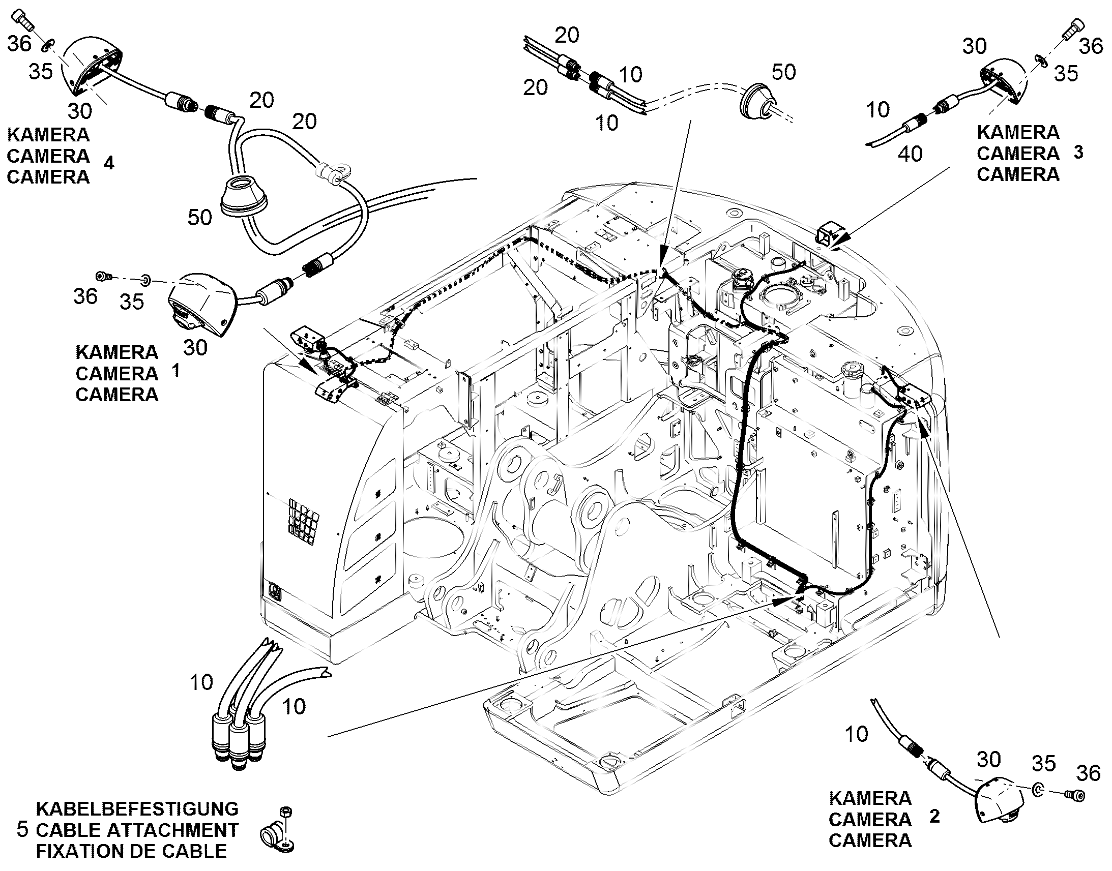 КРЕПЛЕНИЕ КАБЕЛЯ 12886374 LIEBHERR
