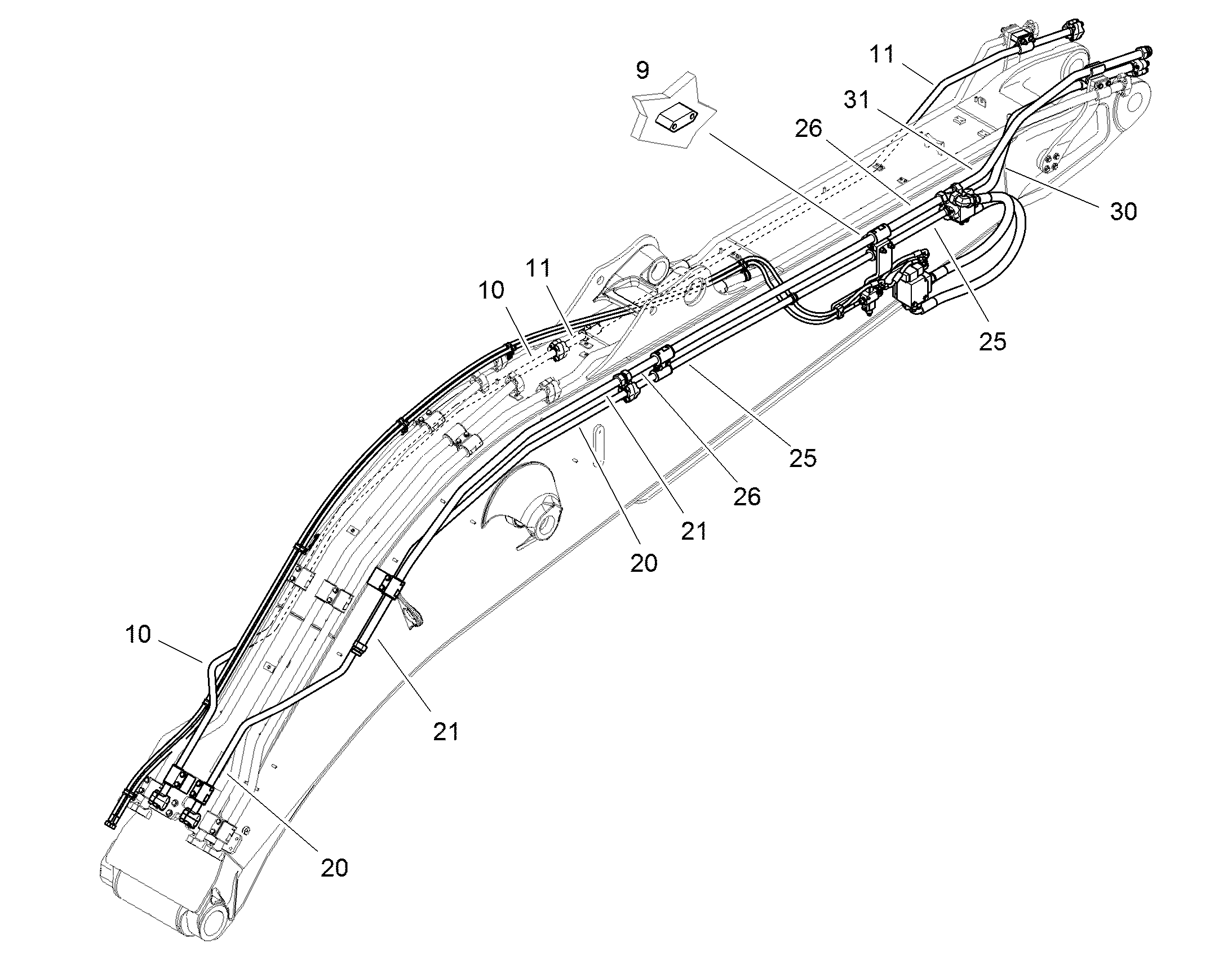 ТРУБА НАПОРНАЯ В СБОРЕ 35X2 12564626 LIEBHERR