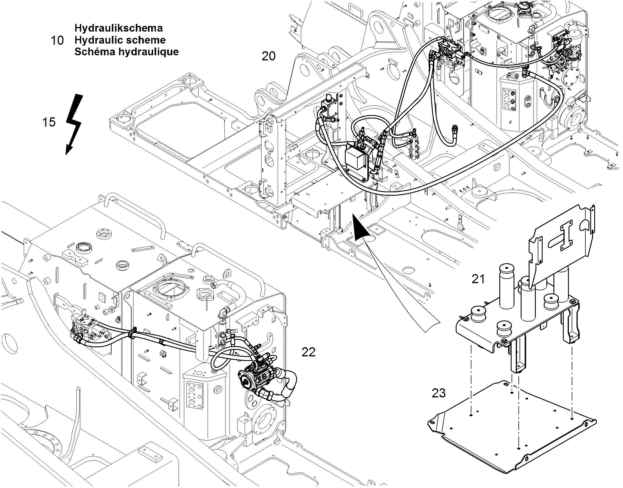 HYDRAULIC INSTALLATION 12573736 LIEBHERR