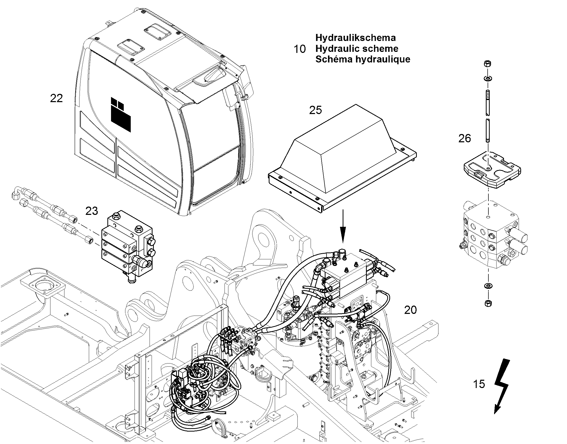 ЭЛЕКТРОУСТ.МОНТАЖНЫЙ КОМПЛ. 12556838 LIEBHERR