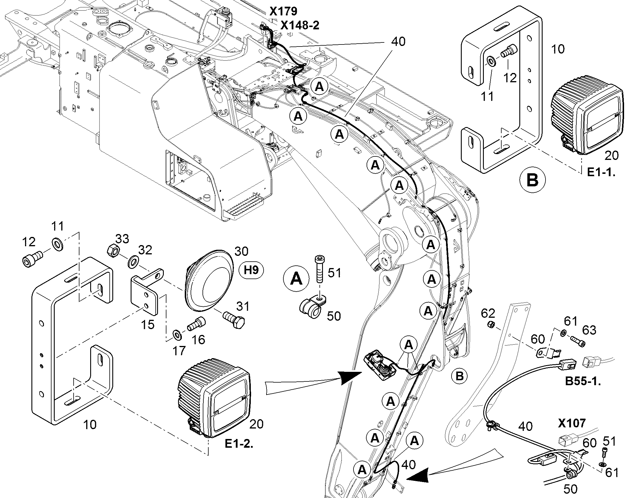КАБЕЛЬН. КОМПЛ. КОНСОЛИ W241 12814758 LIEBHERR