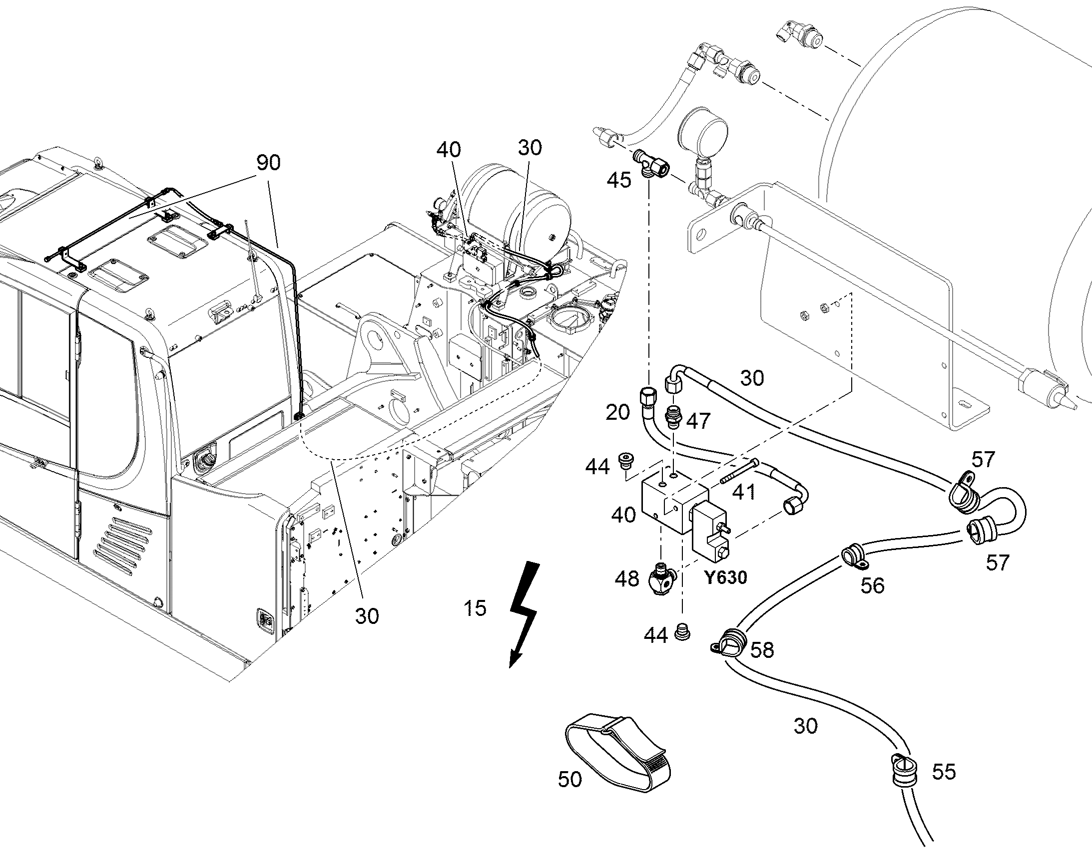 ЧИСТКА СТЕКЛА В КРЫШЕ 12865725 LIEBHERR
