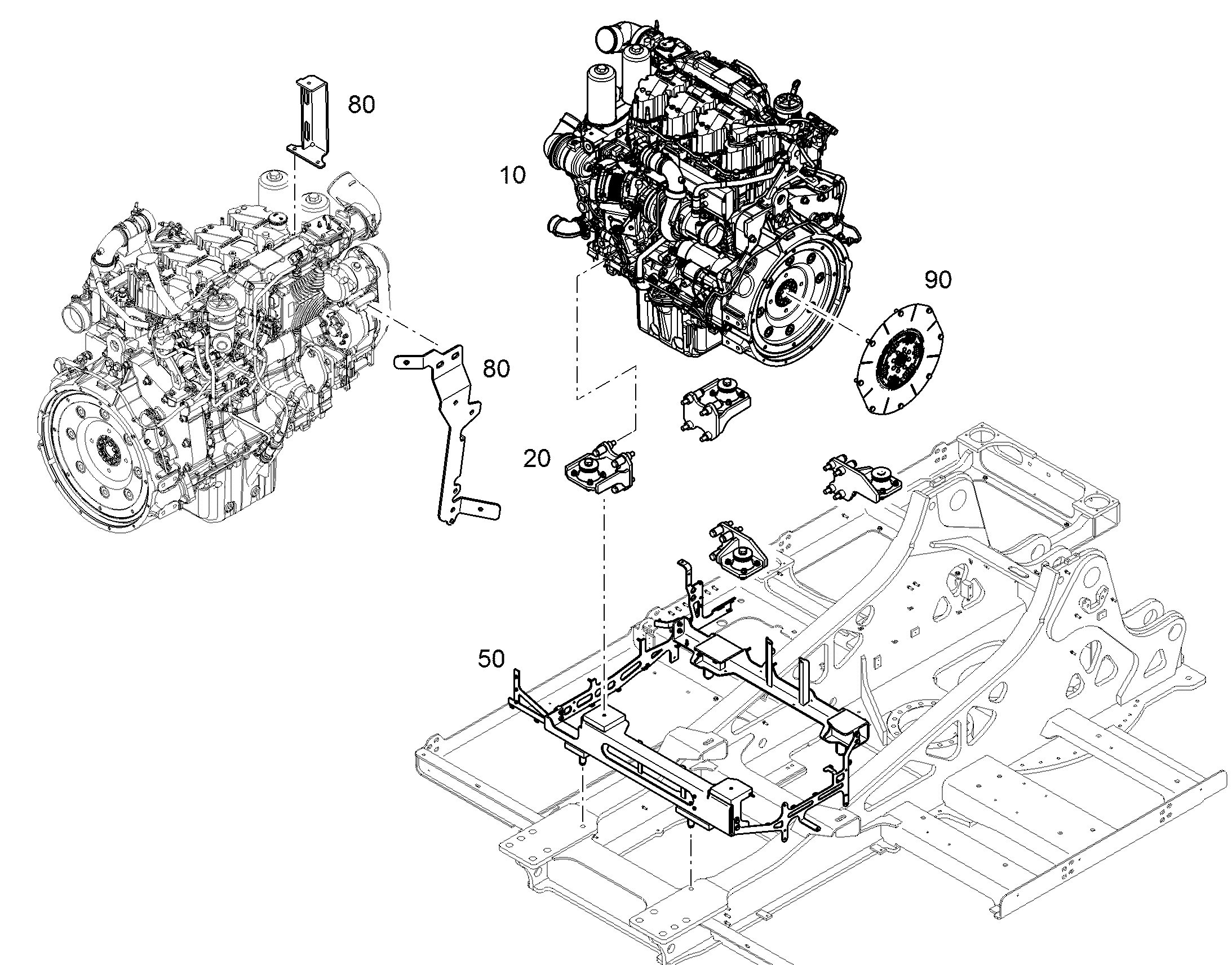 ОПОРЫ ДВИГАТЕЛЯ 12876184 LIEBHERR